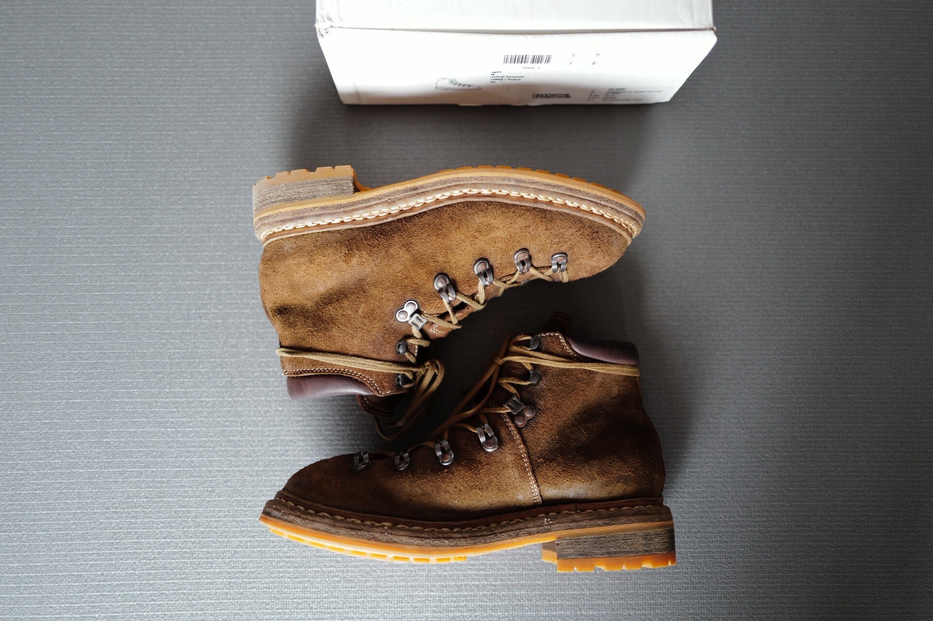Nonnative x Undercover x Guidi Leather Boots — label