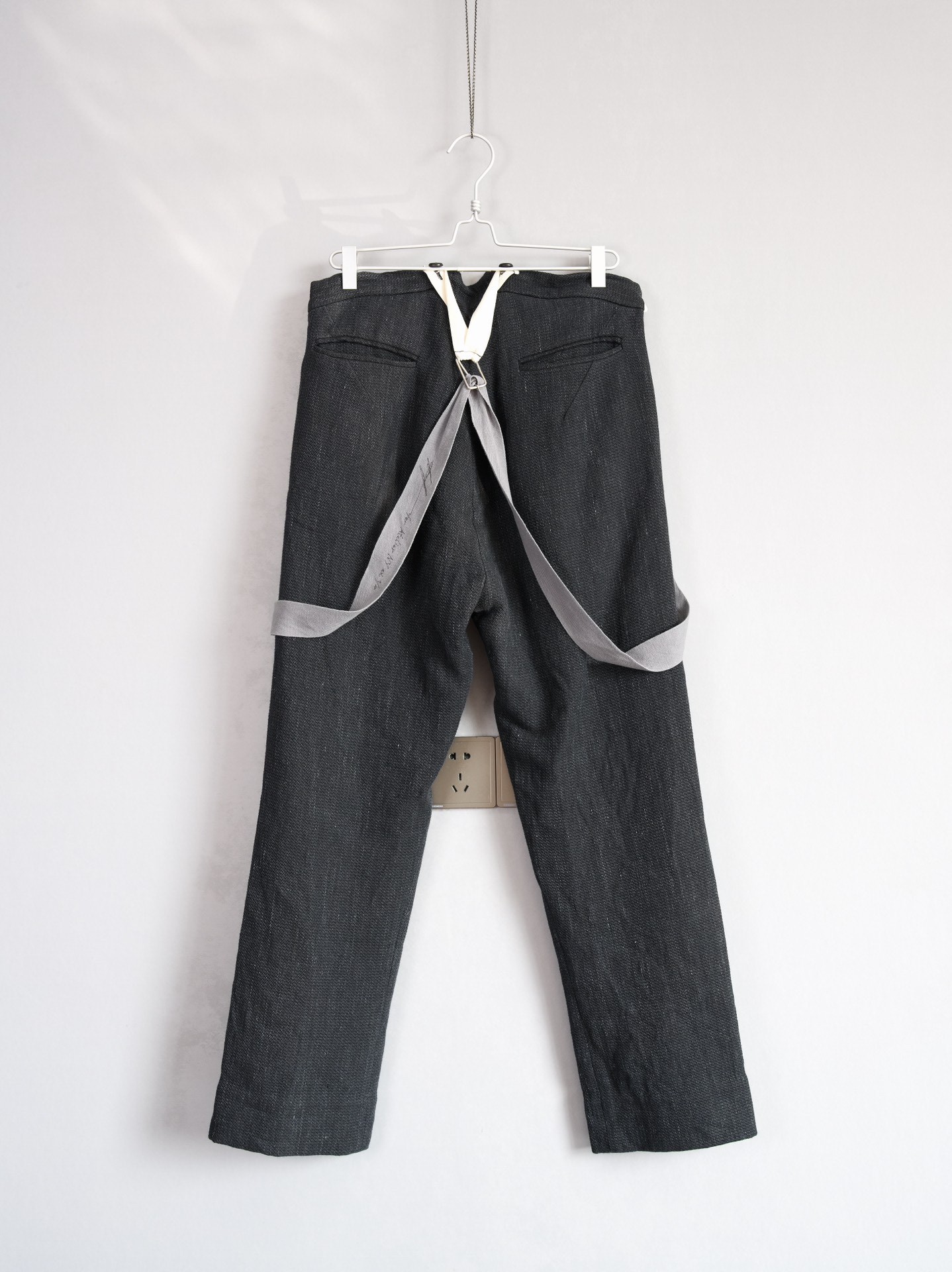 Geoffrey B. Small Floral Lined Suspender Trousers — front