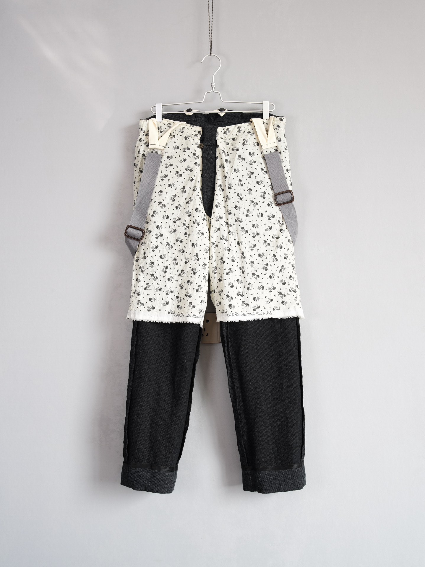 Geoffrey B. Small Floral Lined Suspender Trousers — back
