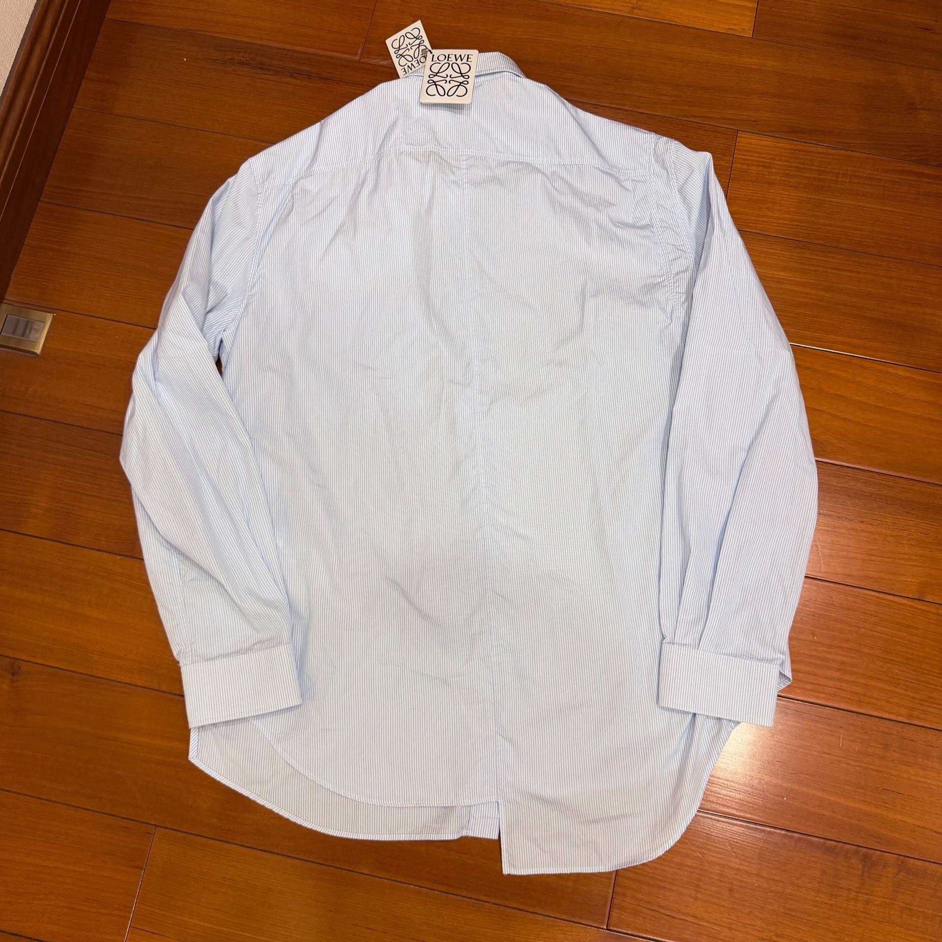 LOEWE Striped Asymmetric Long-sleeve Shirt — front