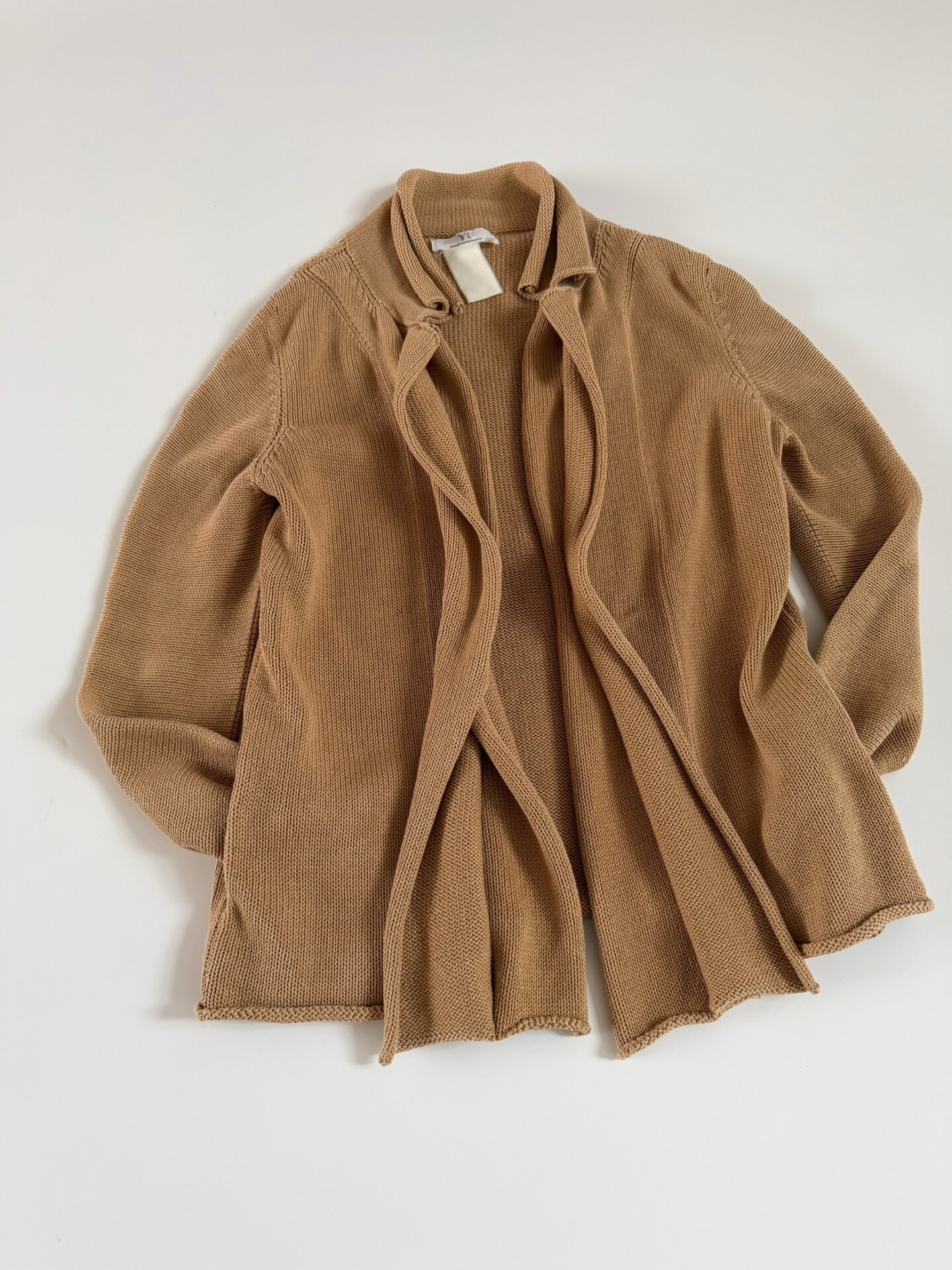 Y's Double-front Wool Cardigan — label