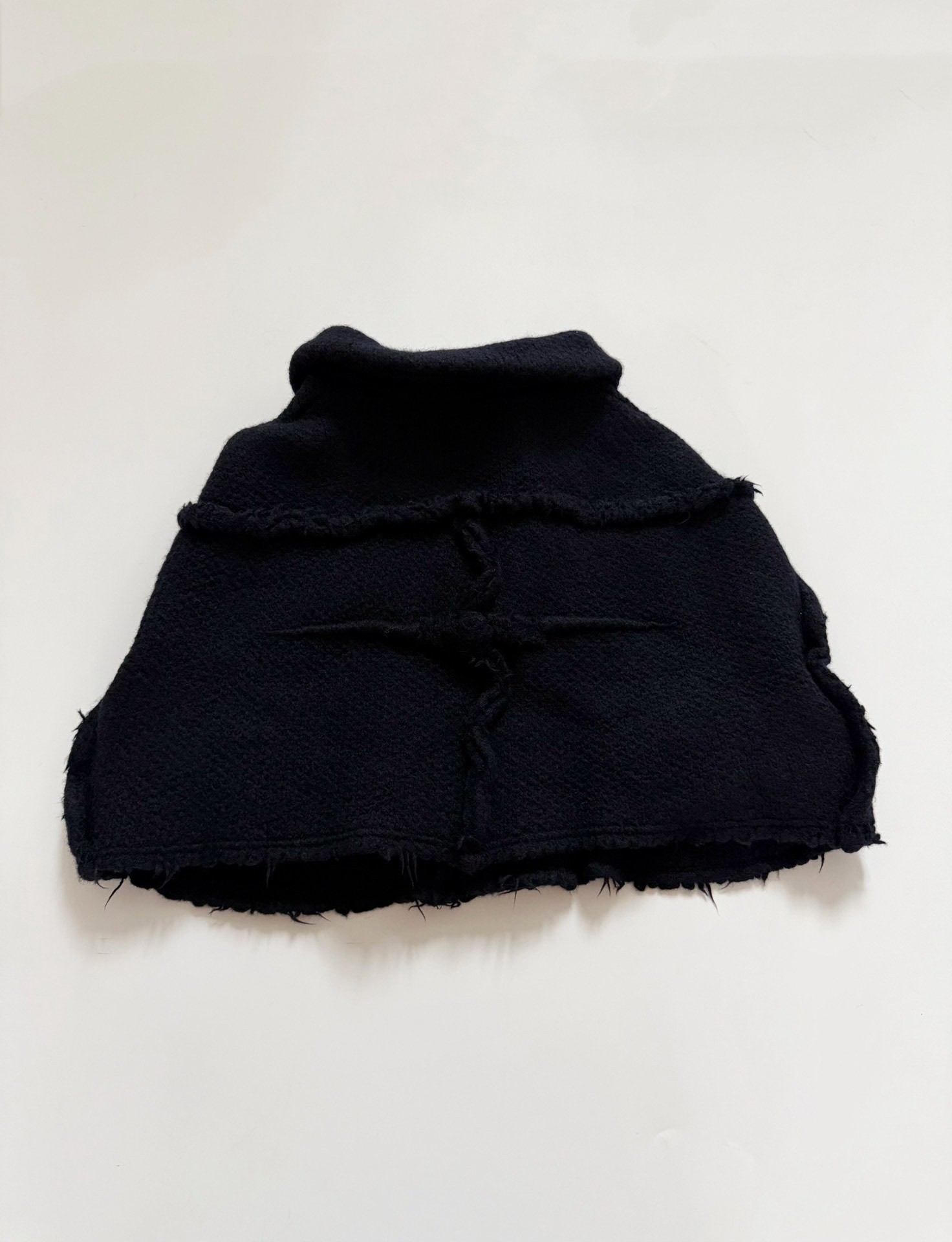 Comme des Garcons 2002 Wool Cape Top — front