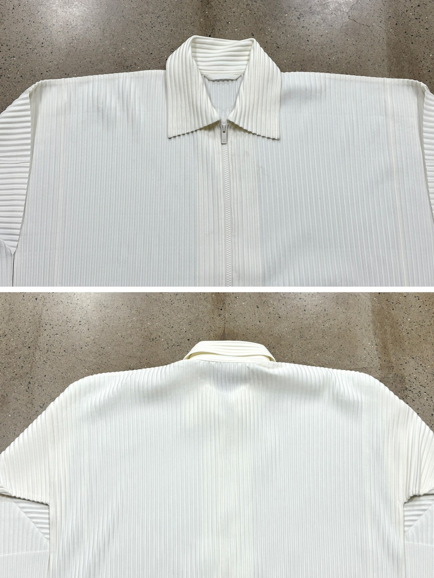 Issey Miyake Pleated Zip Jacket — front