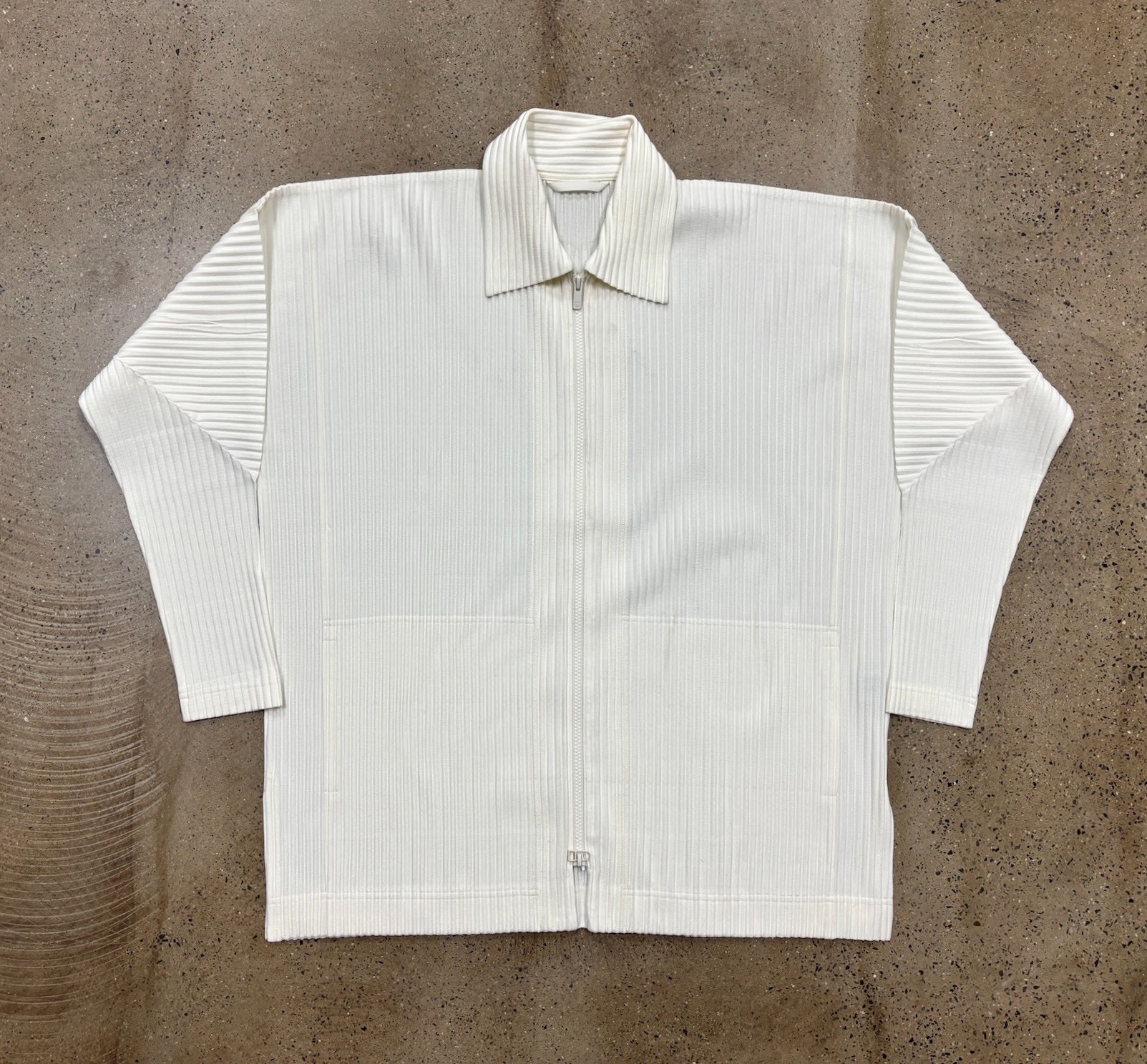 Issey Miyake Pleated Zip Jacket