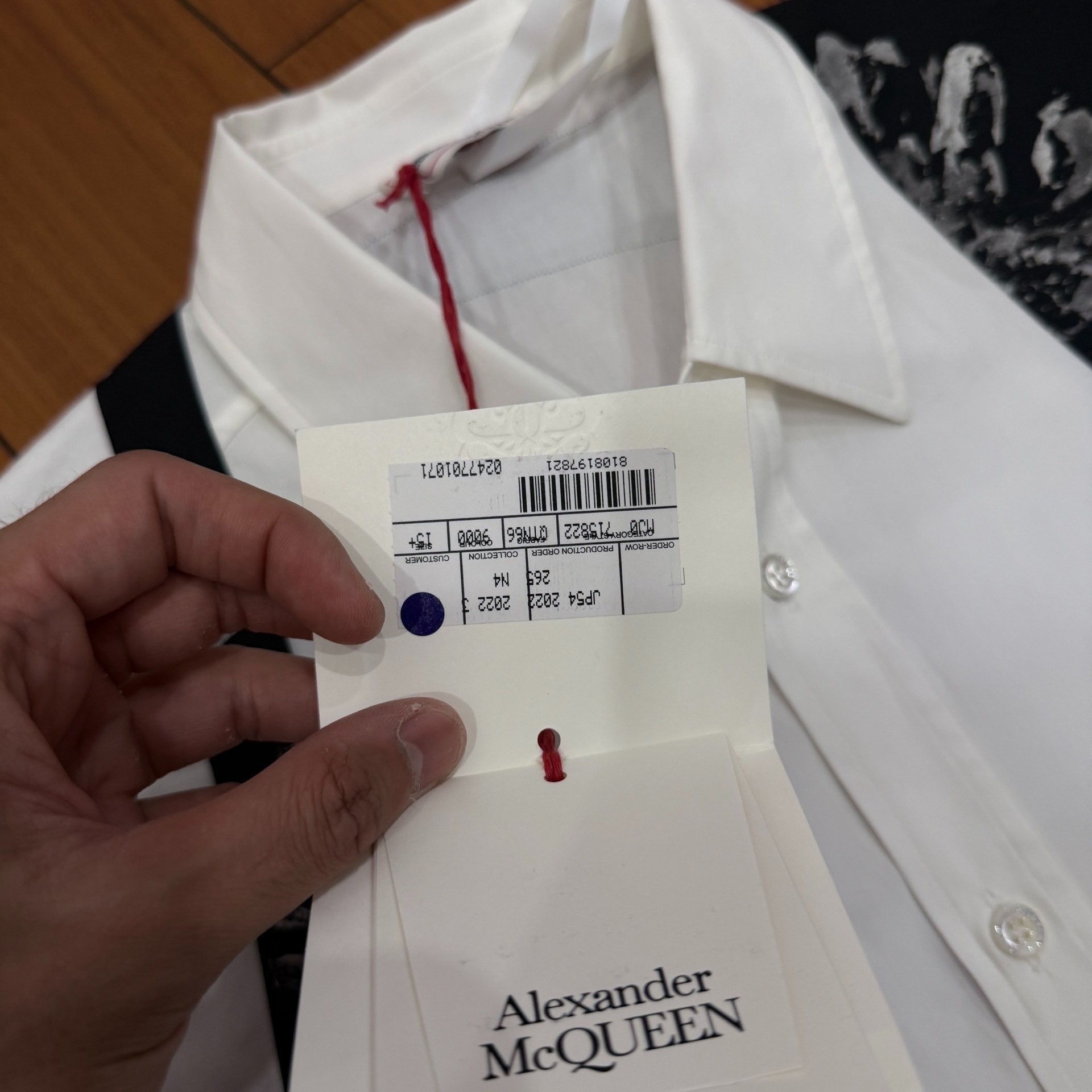 Alexander McQueen SS24 Floral Button Shirt — back
