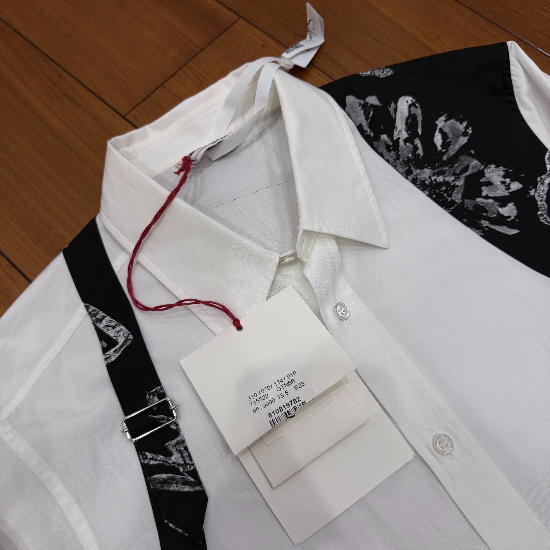 Alexander McQueen SS24 Floral Button Shirt — detail