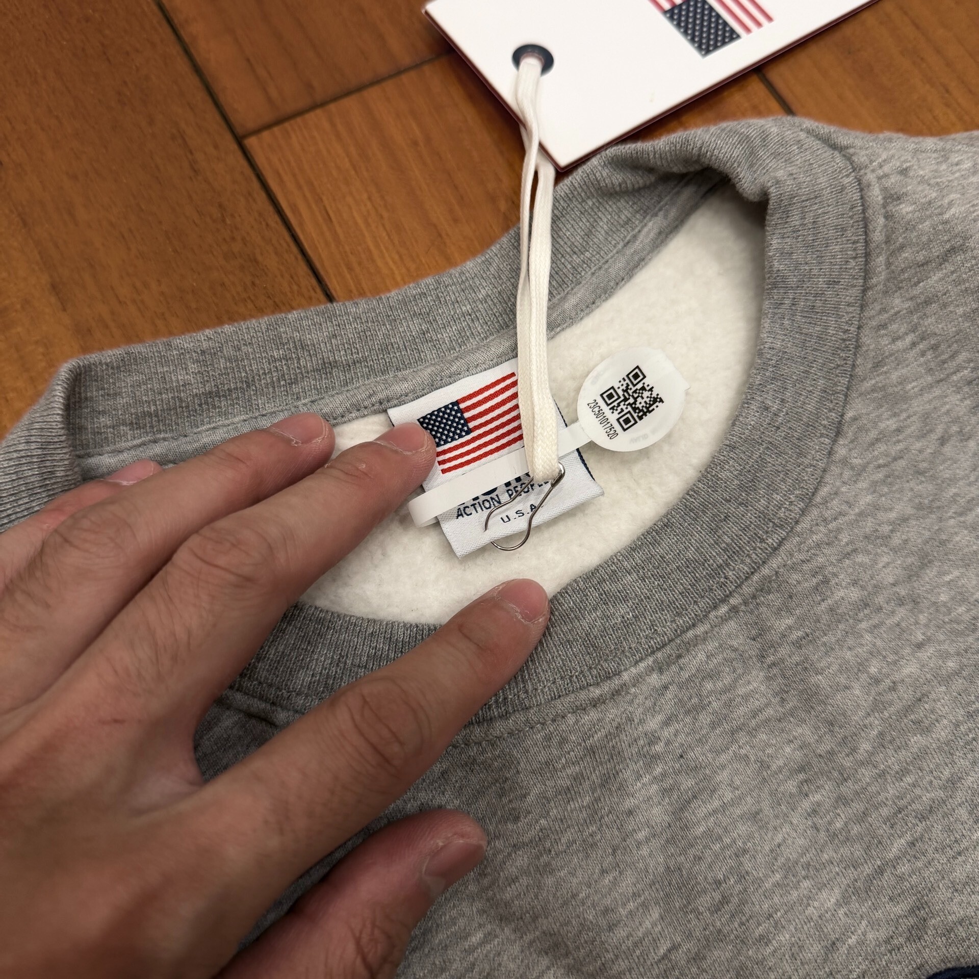 Autry Gray Crewneck Sweatshirt — detail