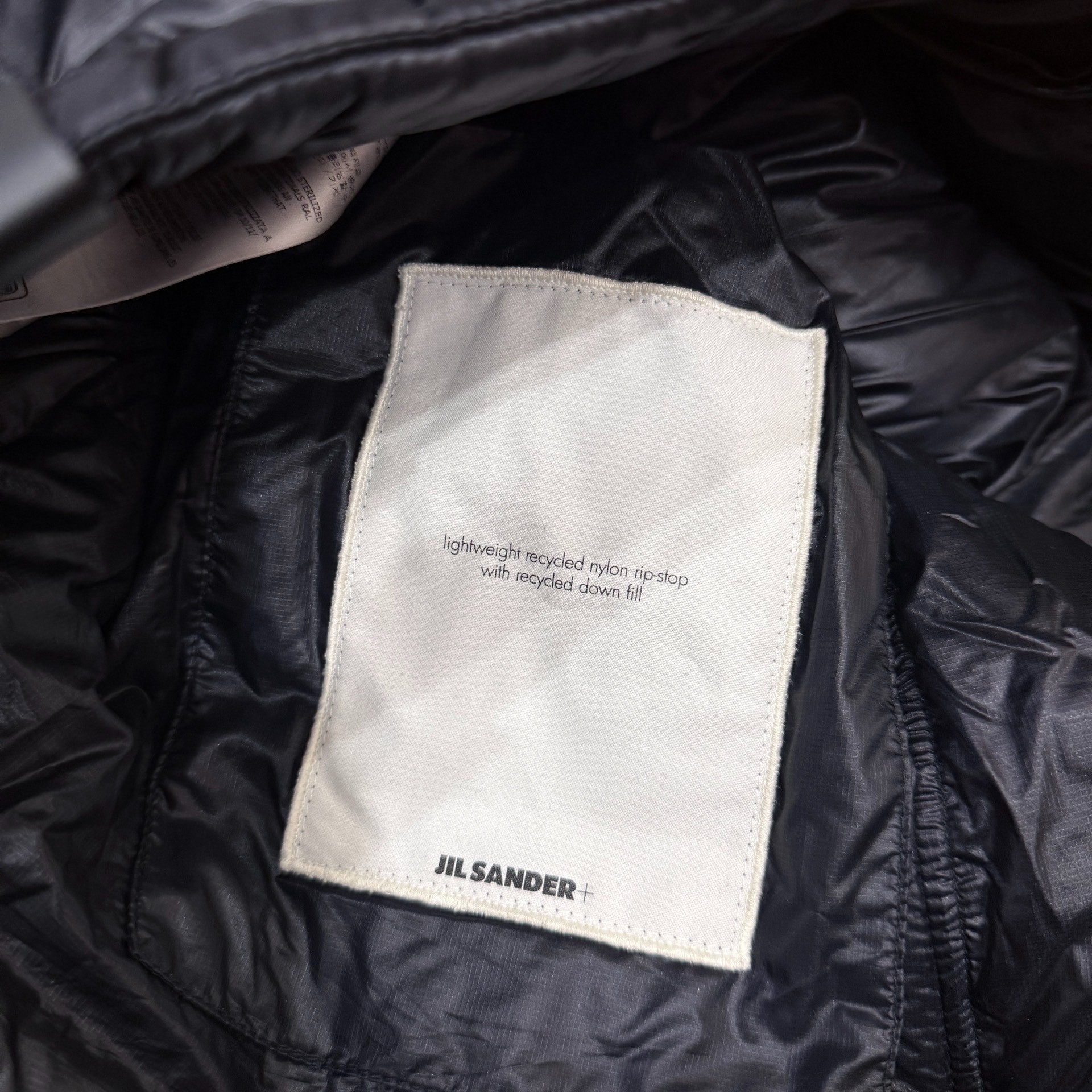 Jil Sander Black Down Puffer Jacket — back