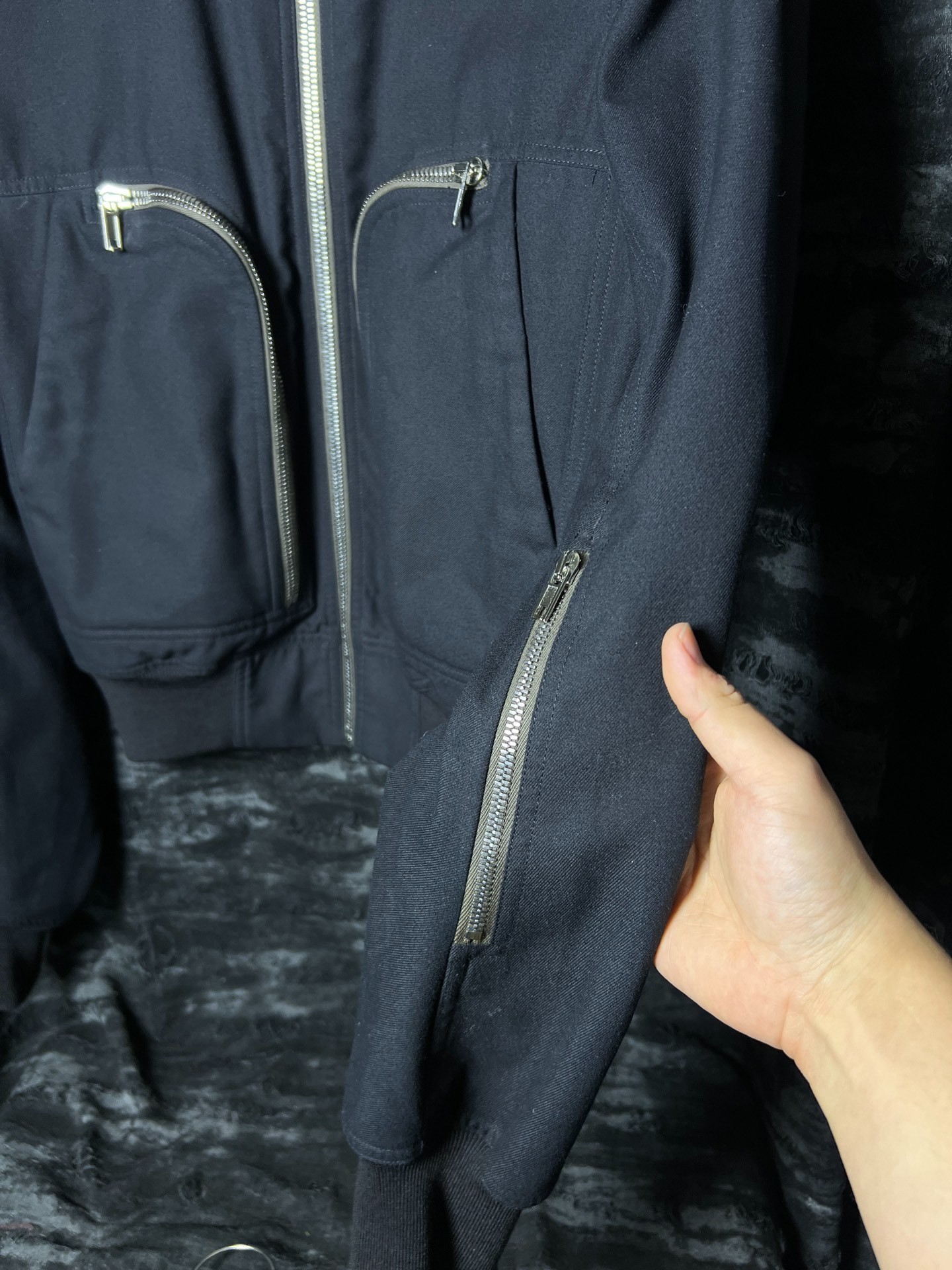 Rick Owens 21FW CVR Short Jacket — detail