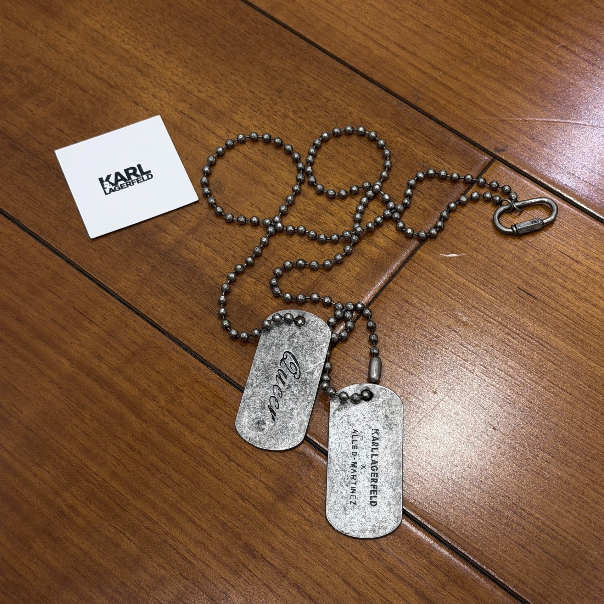 Karl Lagerfeld x Alled Martinez Dog Tag Necklace