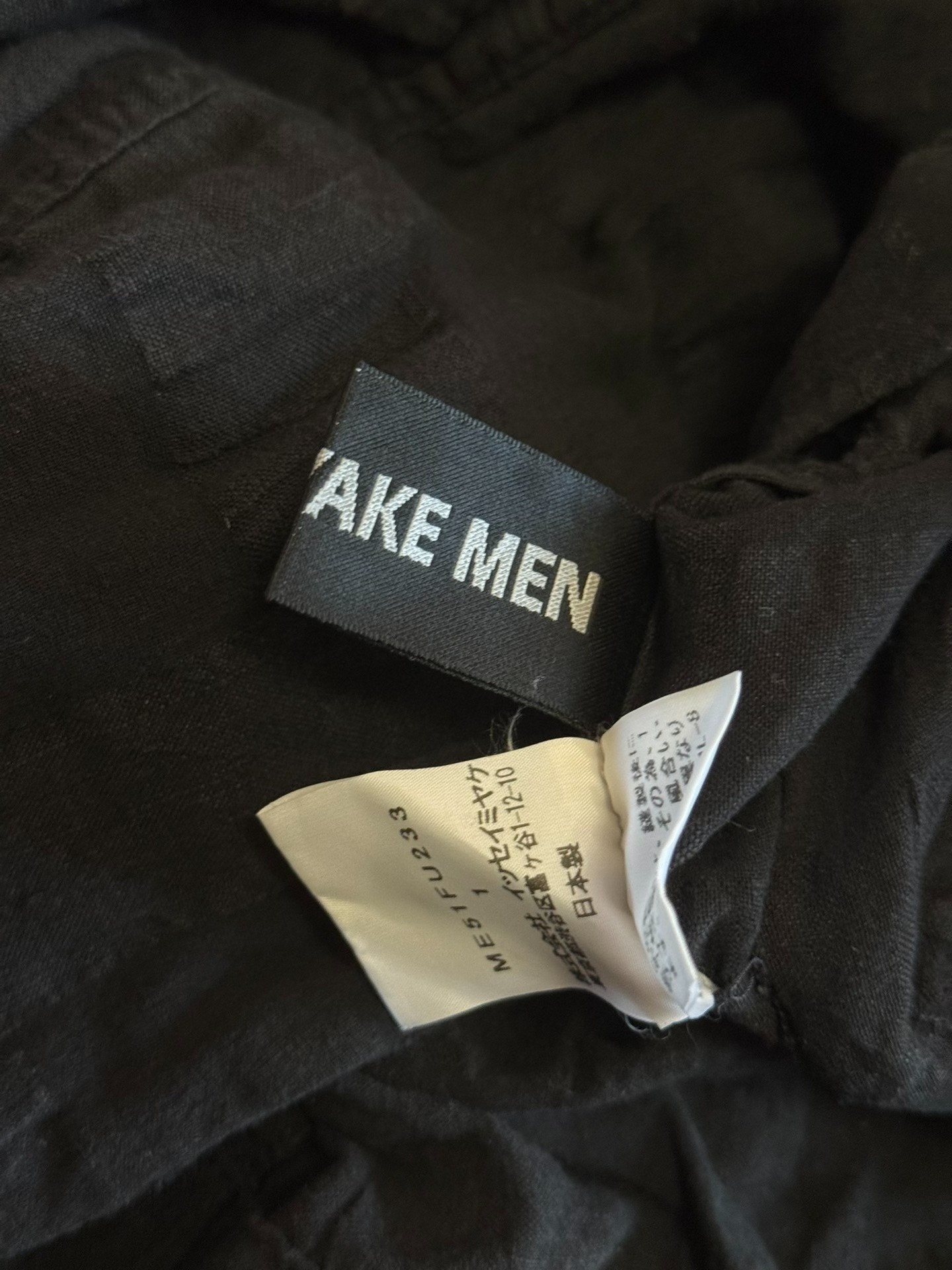 Issey Miyake Men Pleated Jacket — label