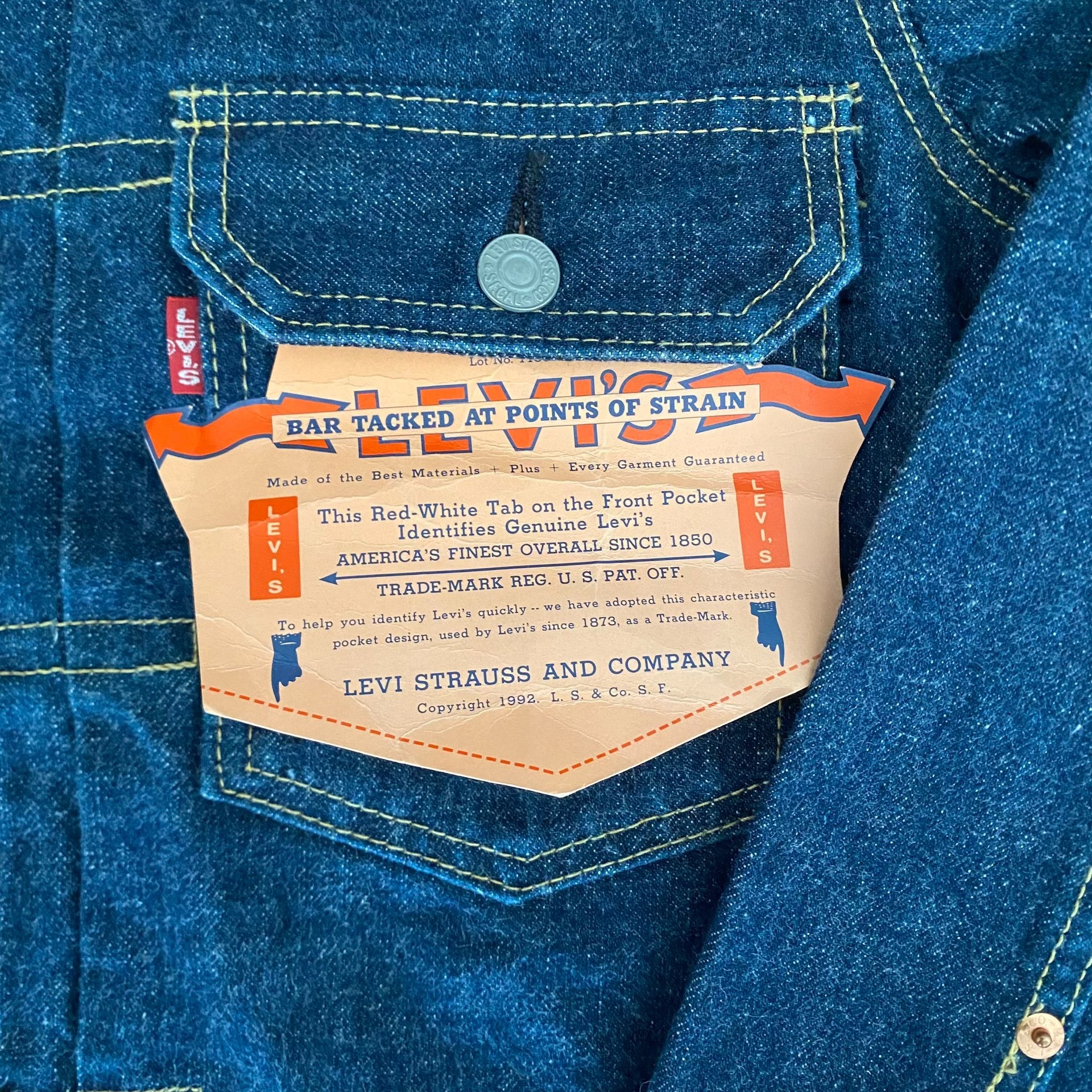 Levi's LVC 507 Type 2 Denim Jacket — label