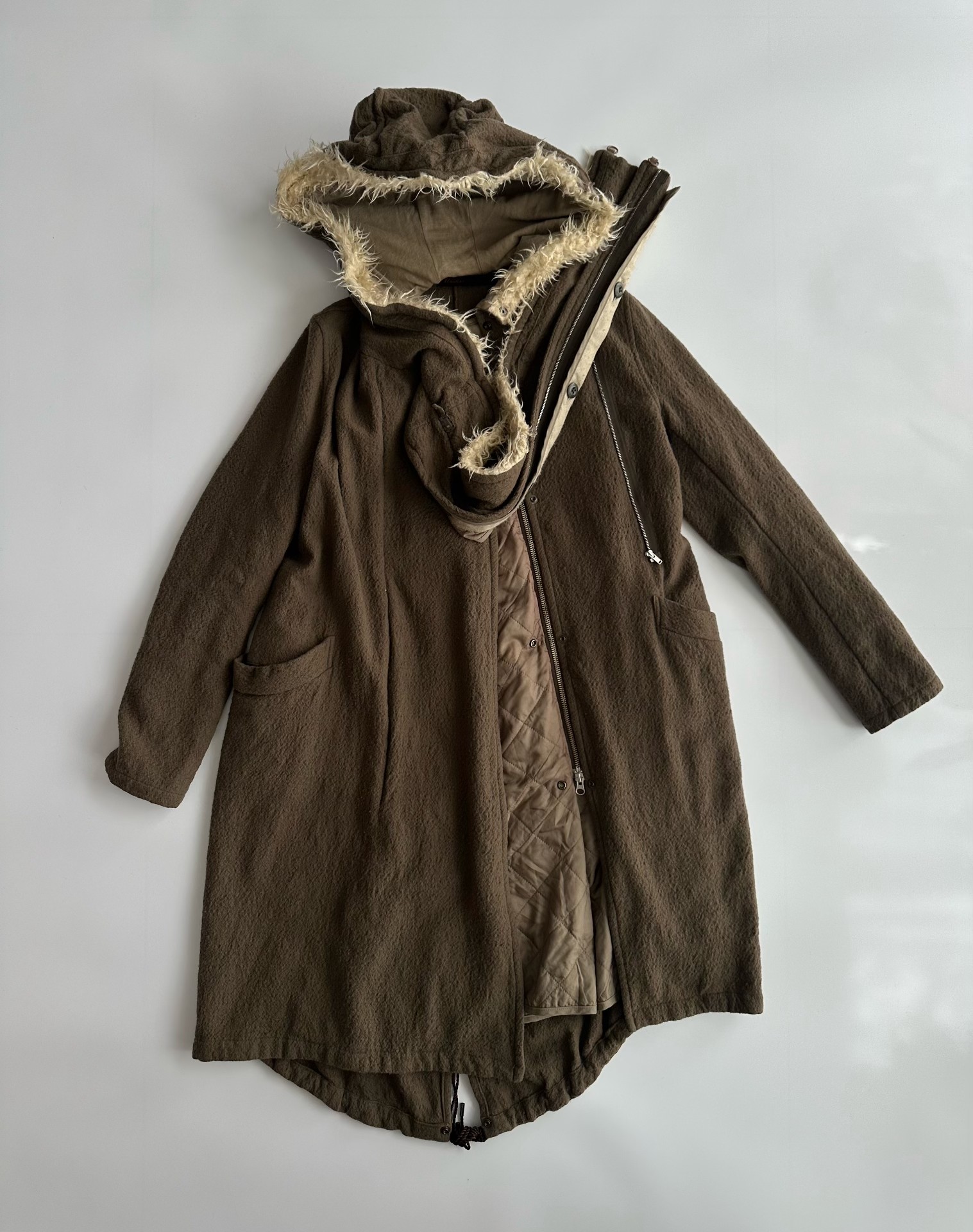 Undercover 06AW Guruguru Military Coat — label