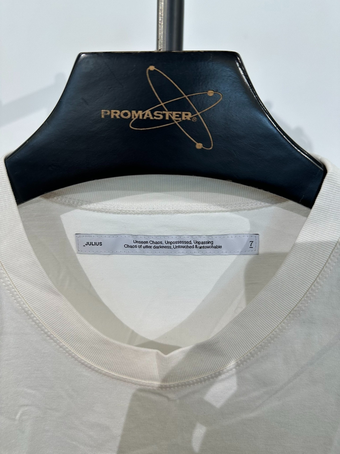 Julius 7 Cream Oversized T-Shirt — back