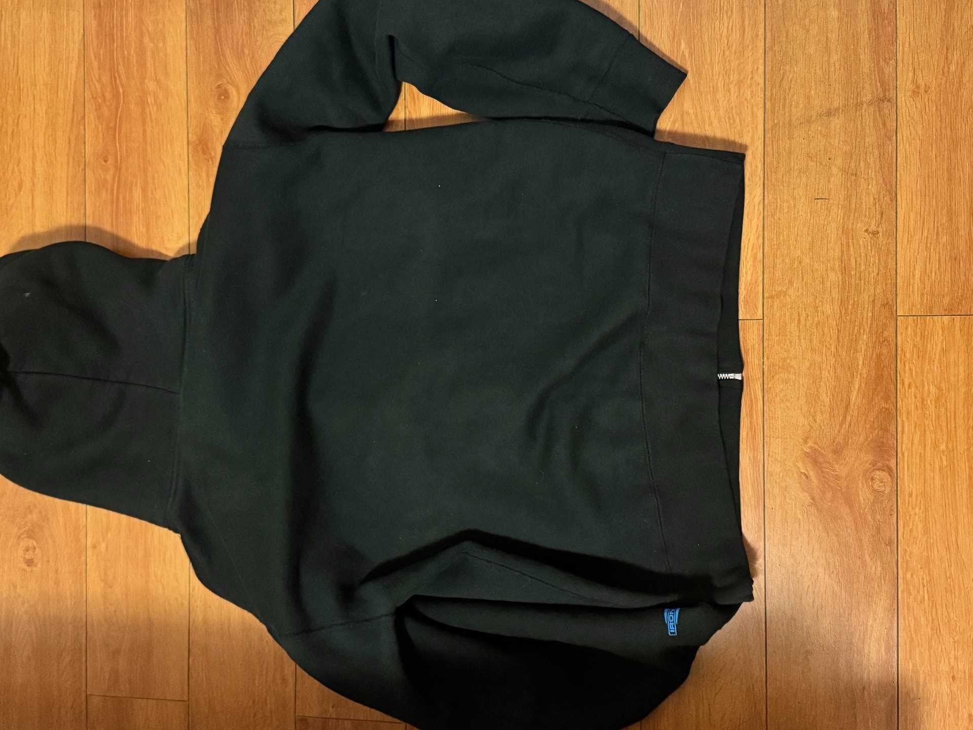Iron Heart Black Zip-Up Hoodie — back
