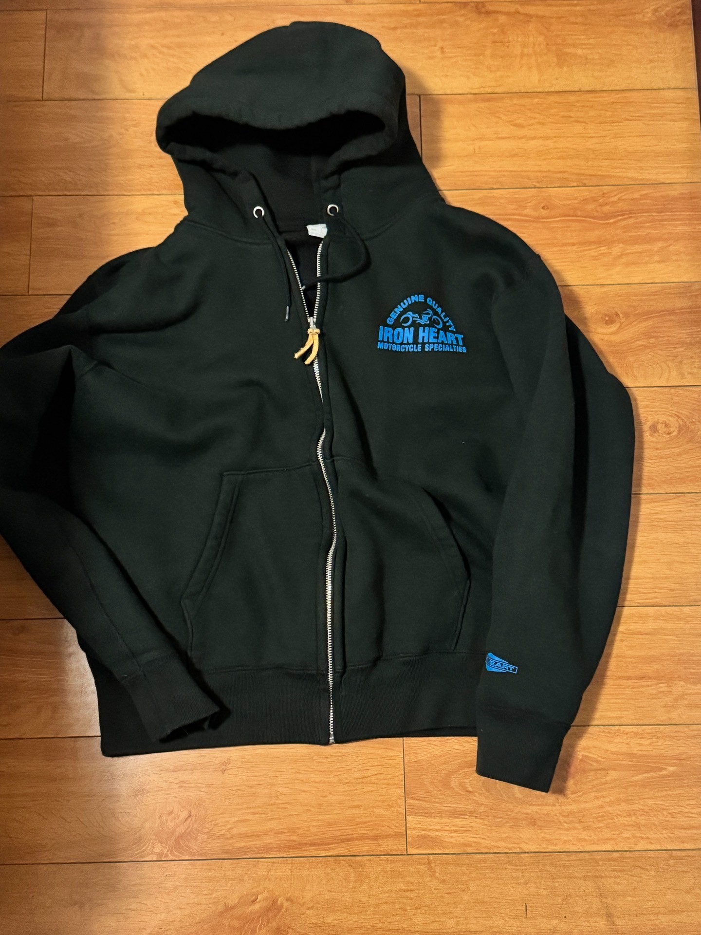 Iron Heart Black Zip-Up Hoodie