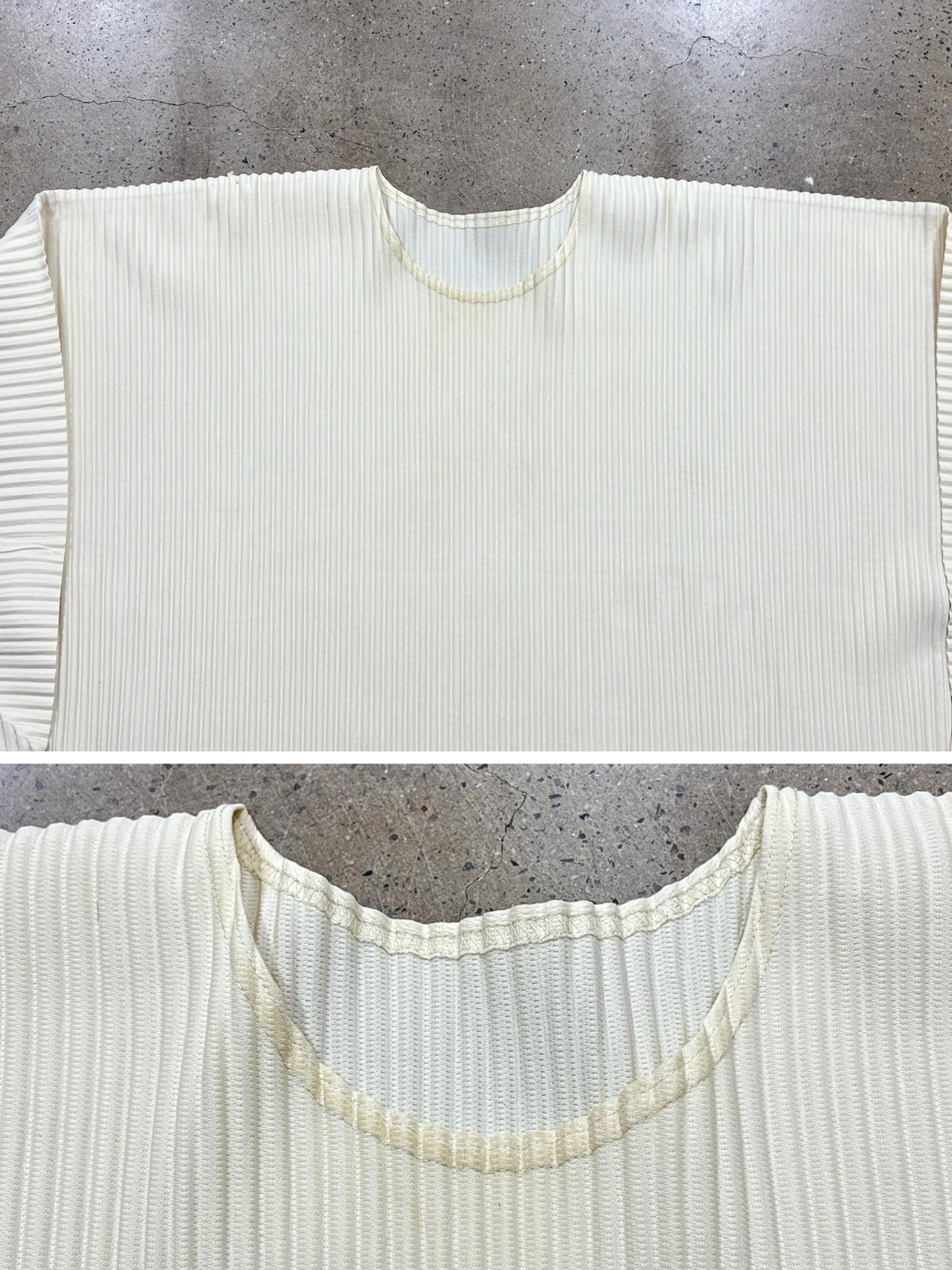Issey Miyake Pleated Long Sleeve Top — back