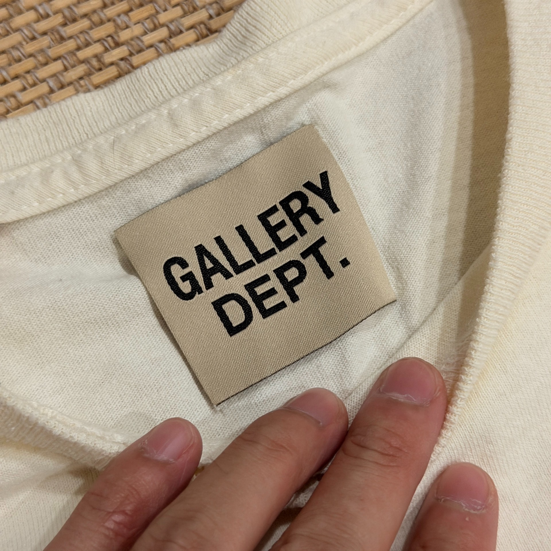 Gallery Dept Cream Long Sleeve Shirt — back