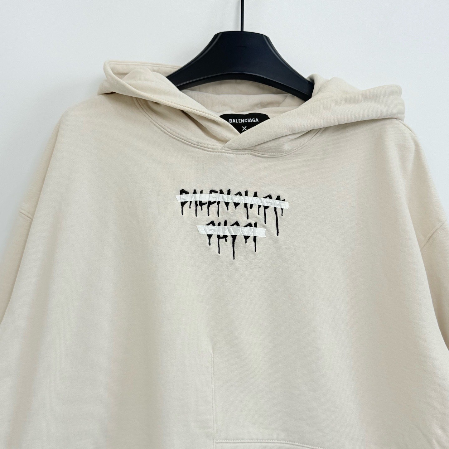 Balenciaga x Gucci Distressed Logo Hoodie — front