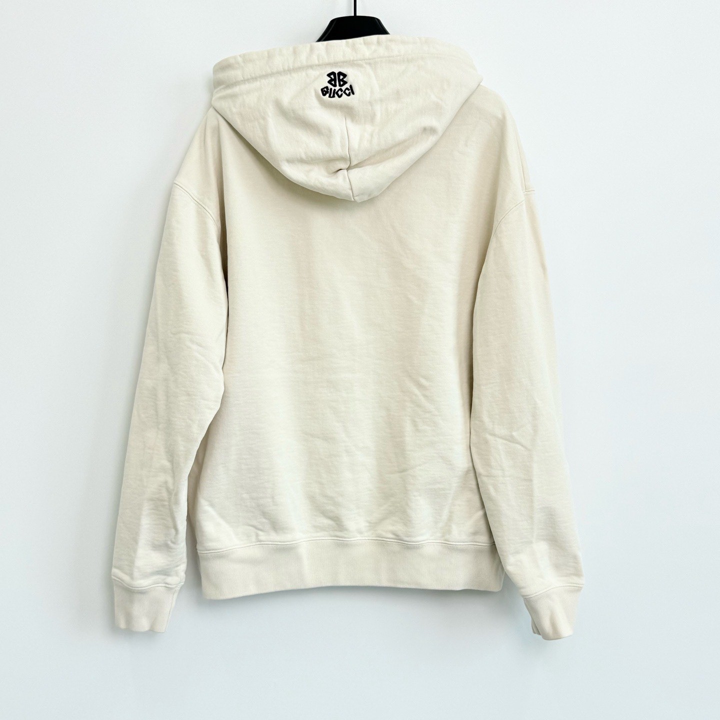 Balenciaga x Gucci Distressed Logo Hoodie — detail