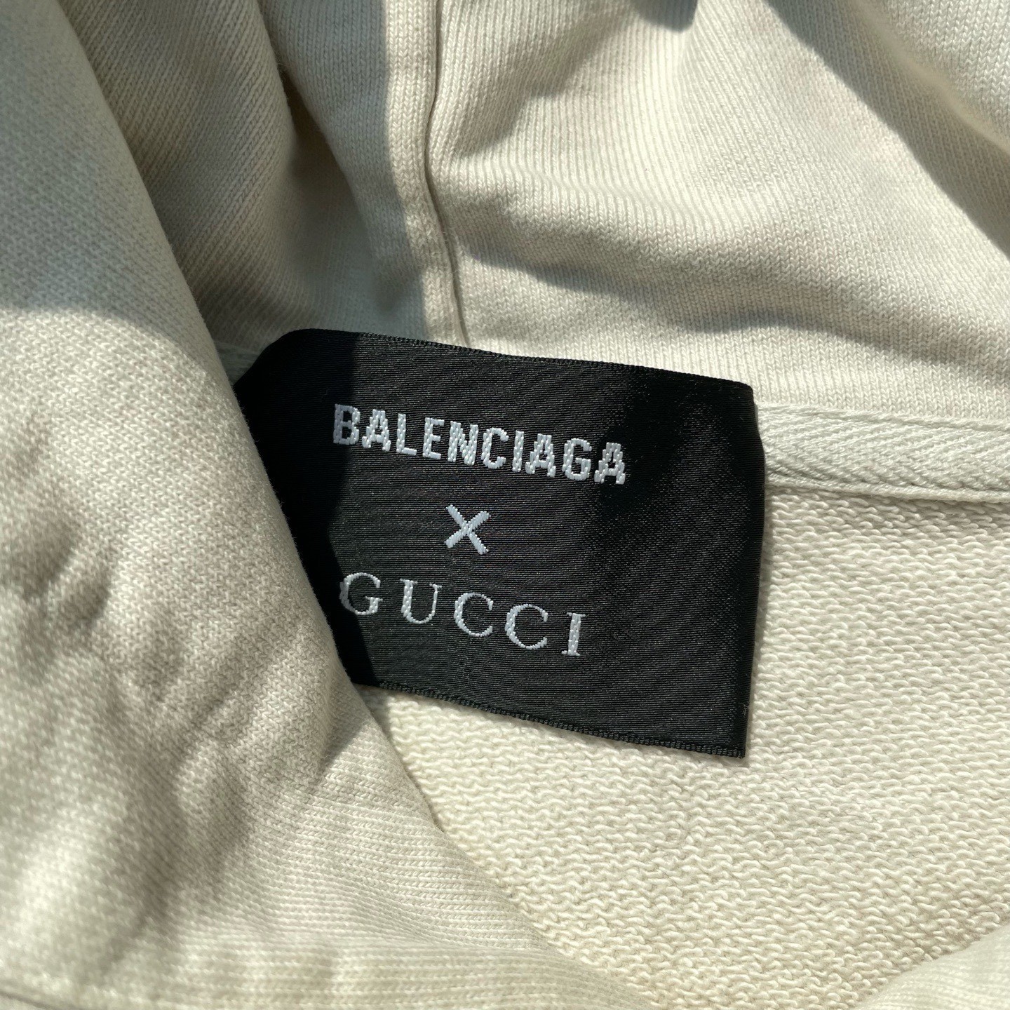 Balenciaga x Gucci Distressed Logo Hoodie — back