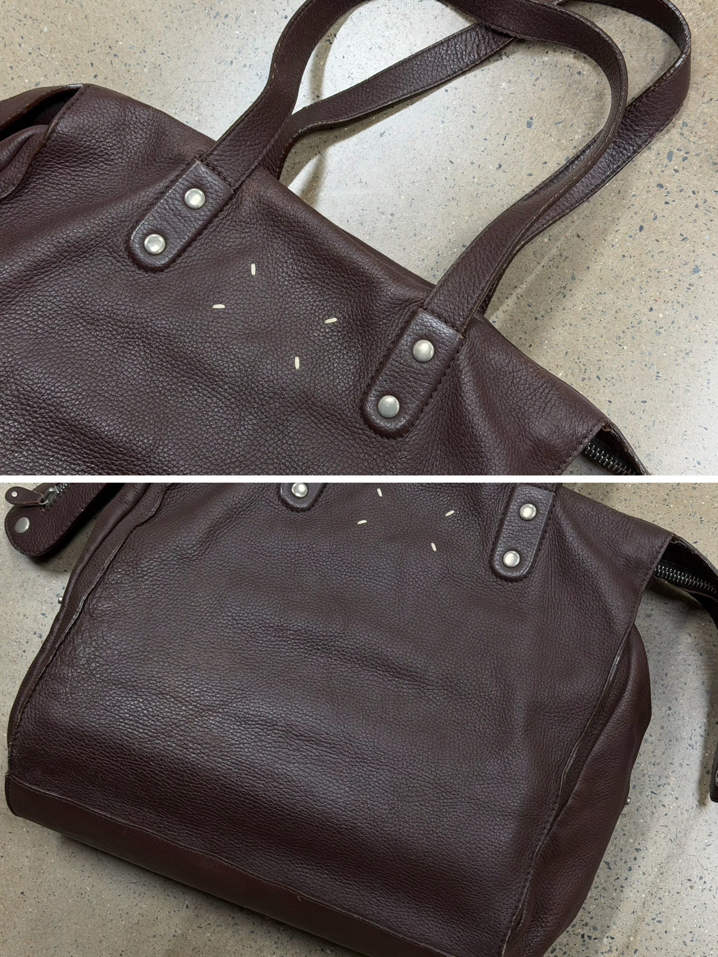 Maison Margiela 00s Leather Shoulder Bag — back