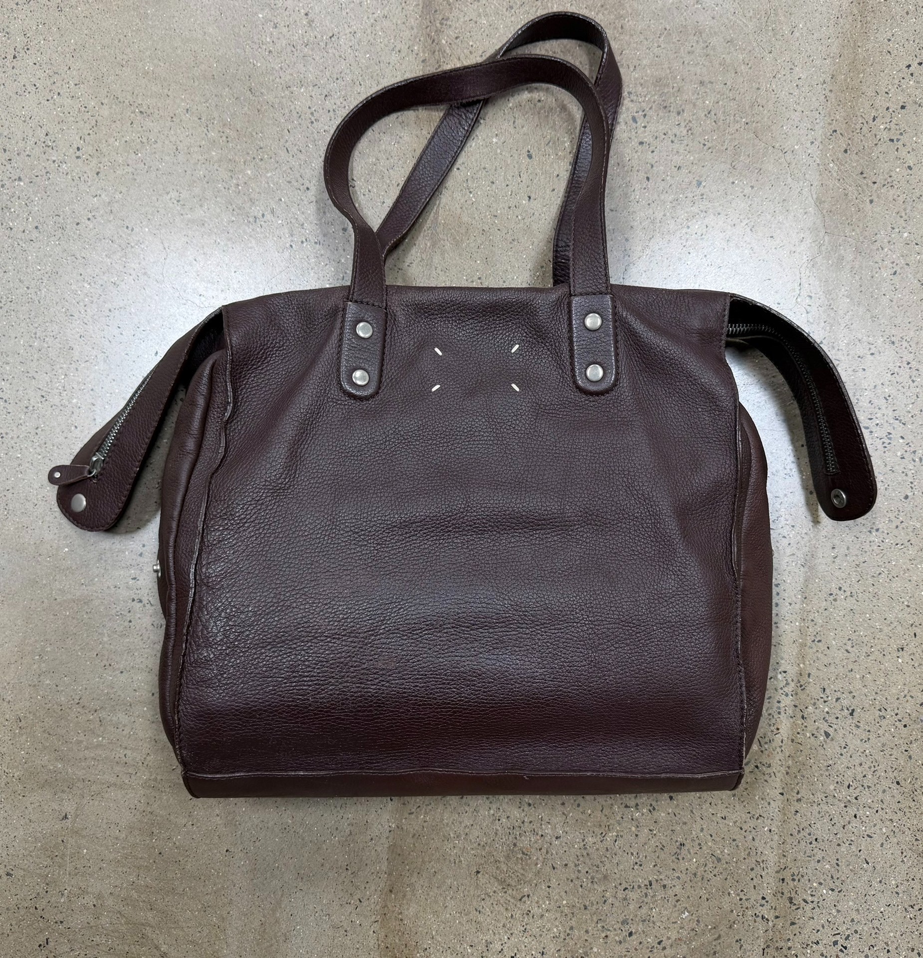 Maison Margiela 00s Leather Shoulder Bag — front