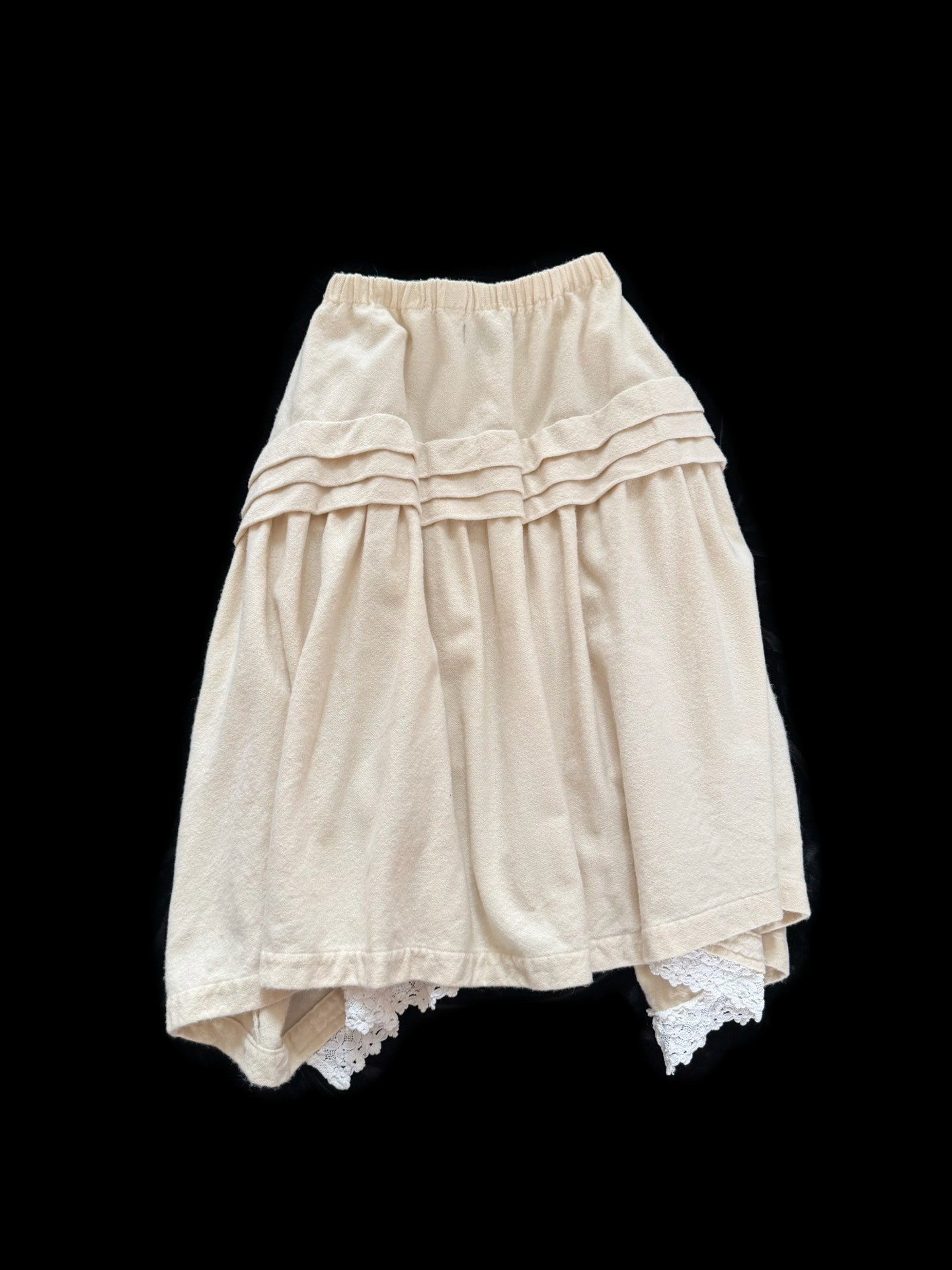 Comme des Garcons Tricot Wool Lace Skirt — detail