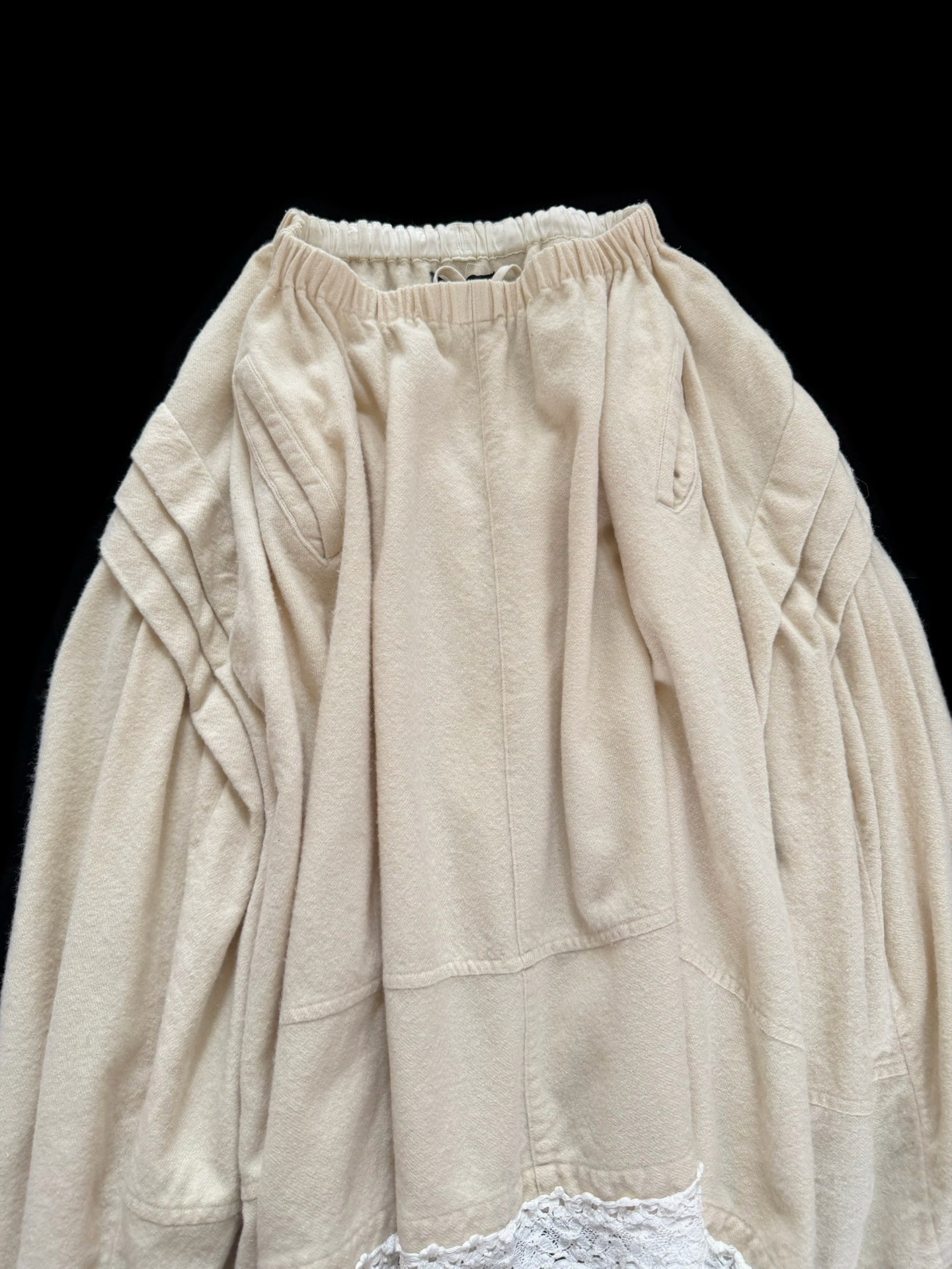 Comme des Garcons Tricot Wool Lace Skirt — front