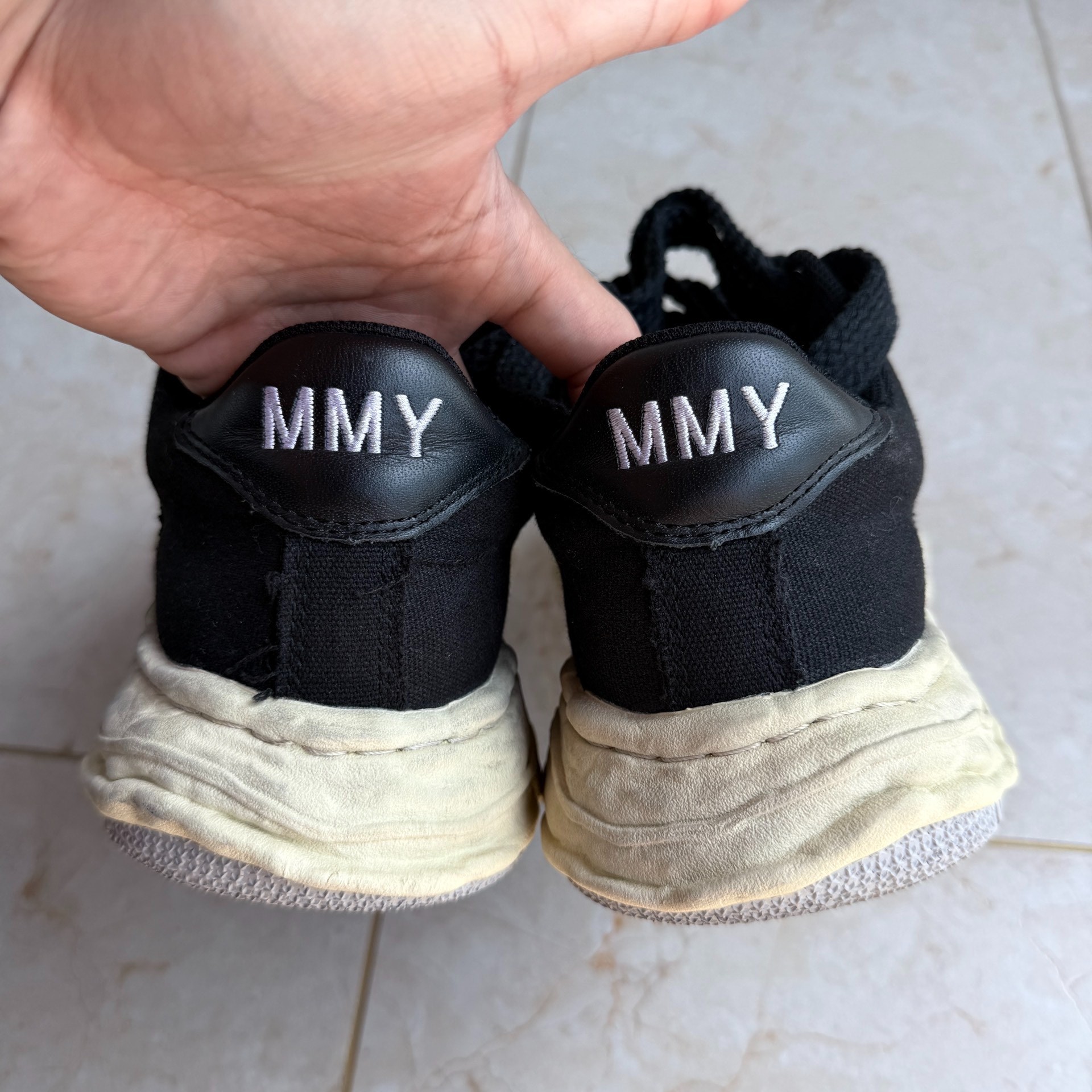 Maison Mihara MMY Dissolved Sneakers — label