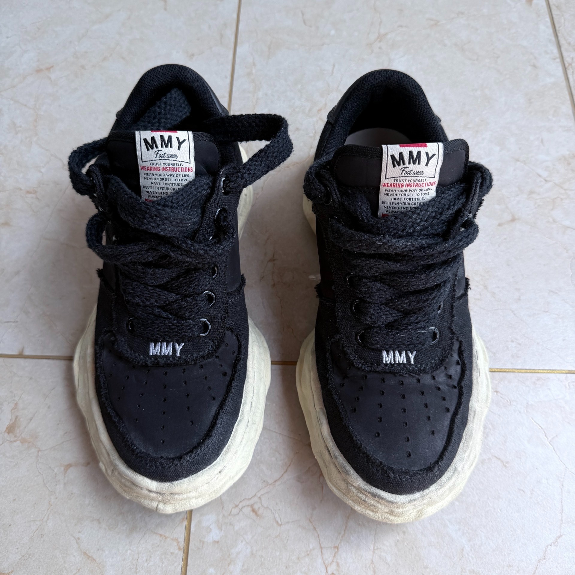 Maison Mihara MMY Dissolved Sneakers — detail
