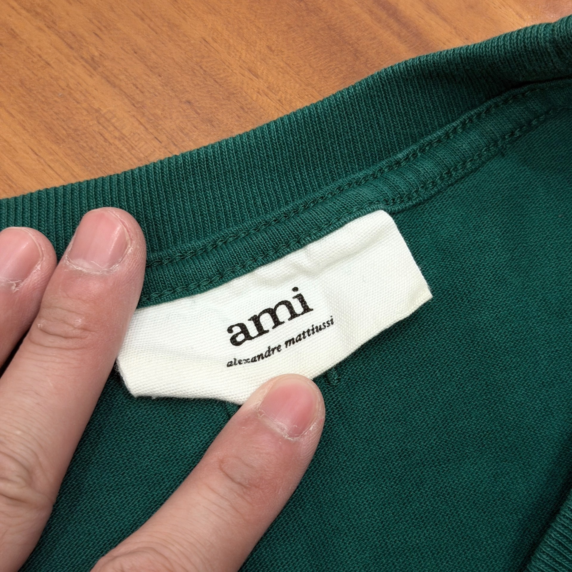 AMI Paris Heart Logo Short Sleeve Tee — back