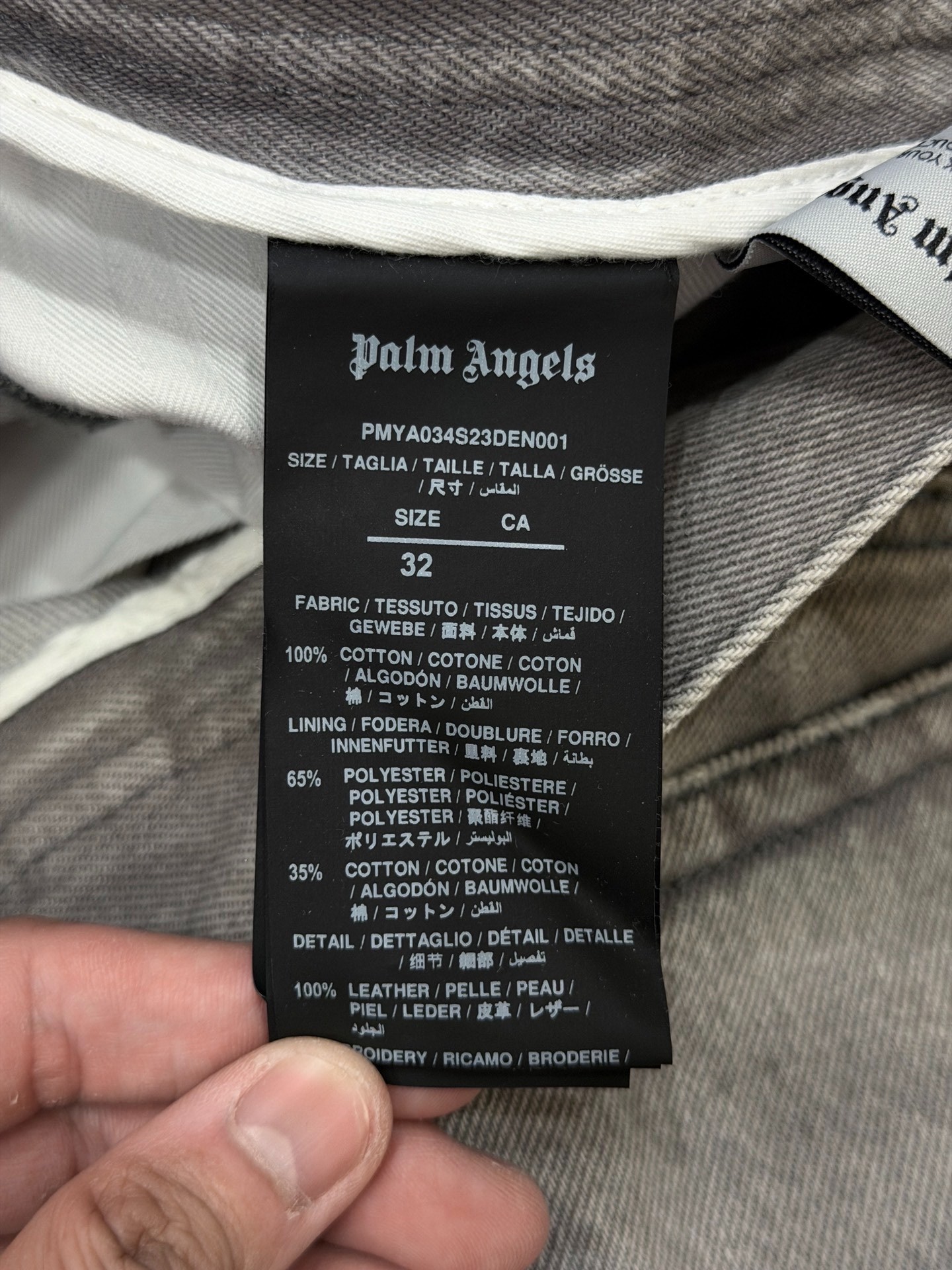 Palm Angels SS23 Faded Distressed Jeans — back