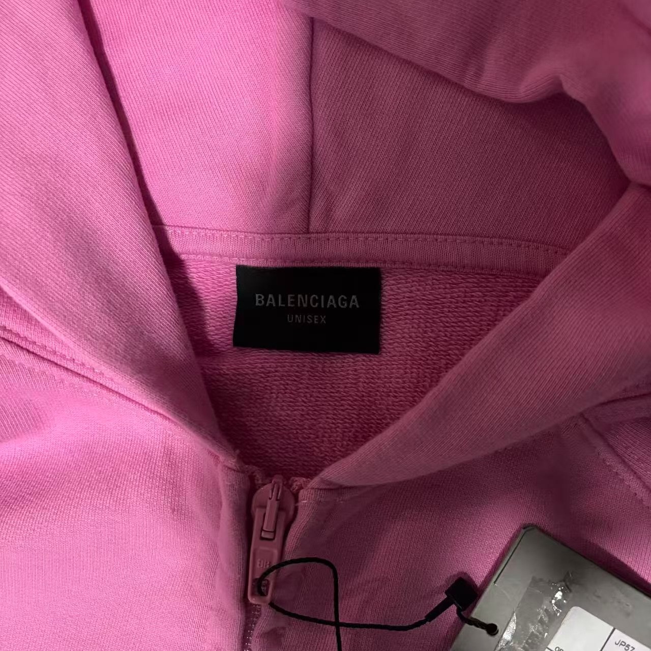 Balenciaga Pink Zip-Up Hoodie — back