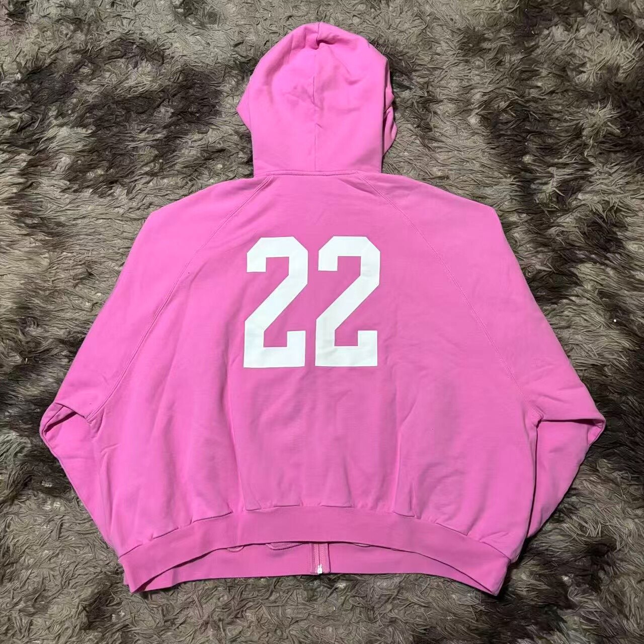 Balenciaga Pink Zip-Up Hoodie — front
