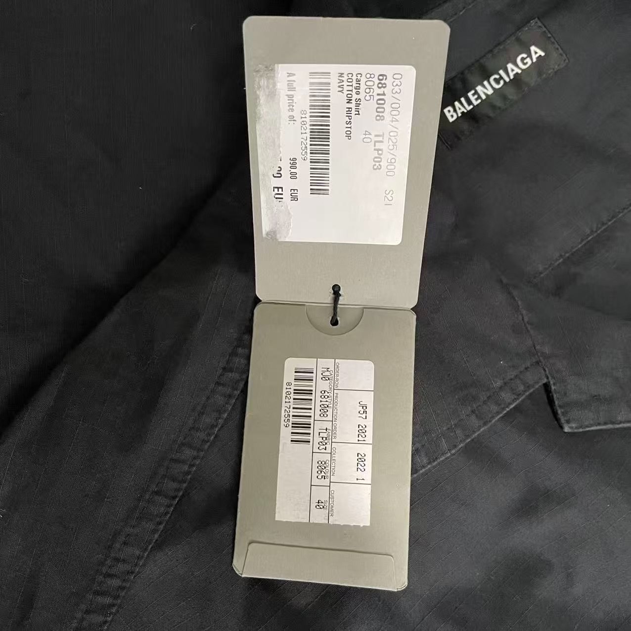 Balenciaga Cargo Four-Pocket Jacket — detail