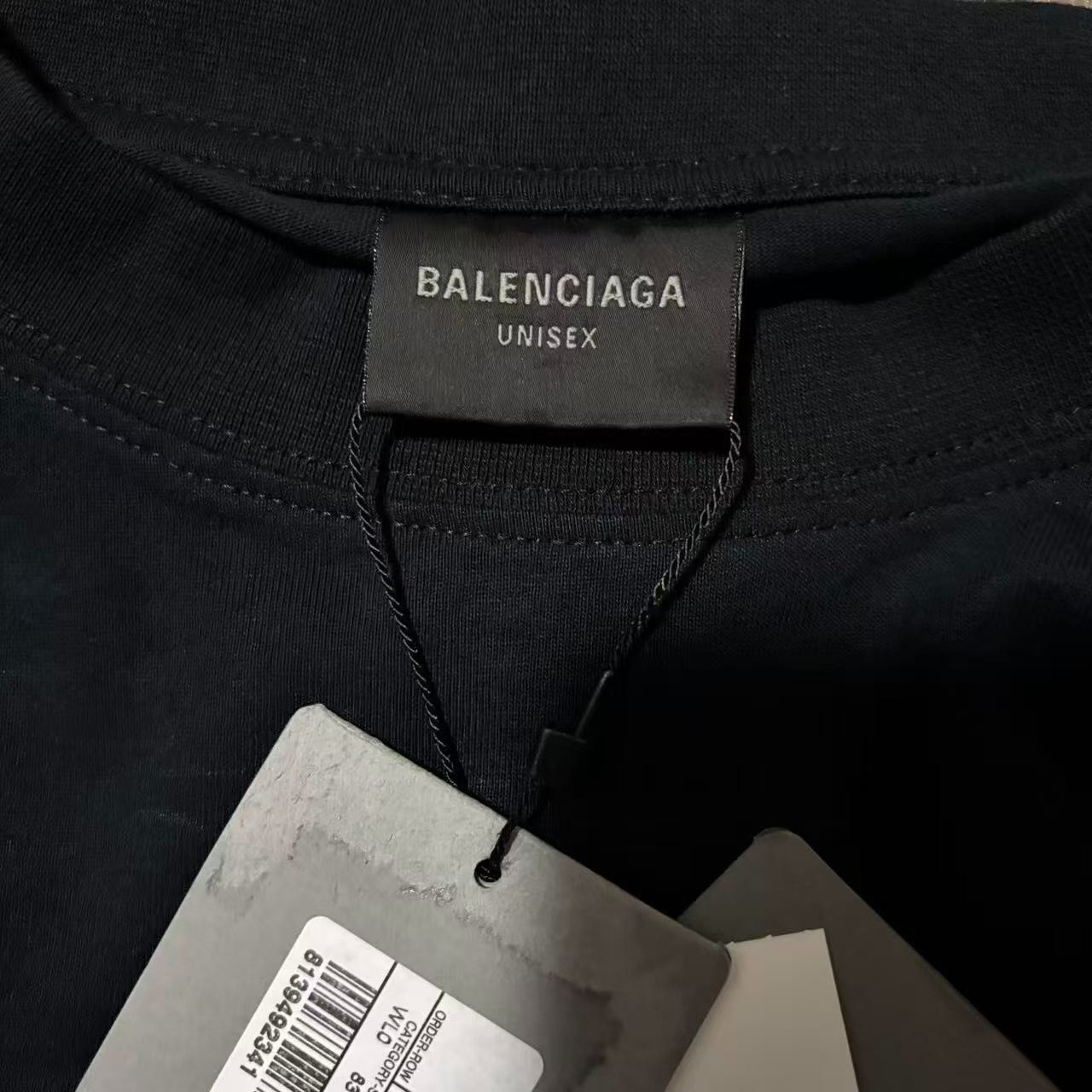 Balenciaga New Scholl Print Short-Sleeve Tee — detail