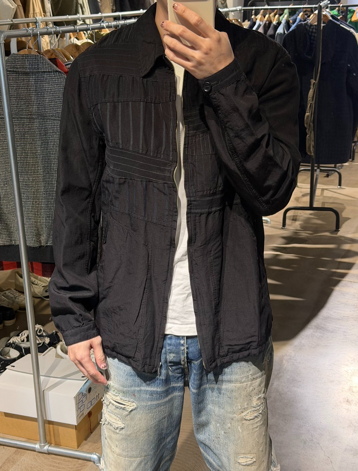 Comme des Garcons Homme Striped Wool Jacket — label