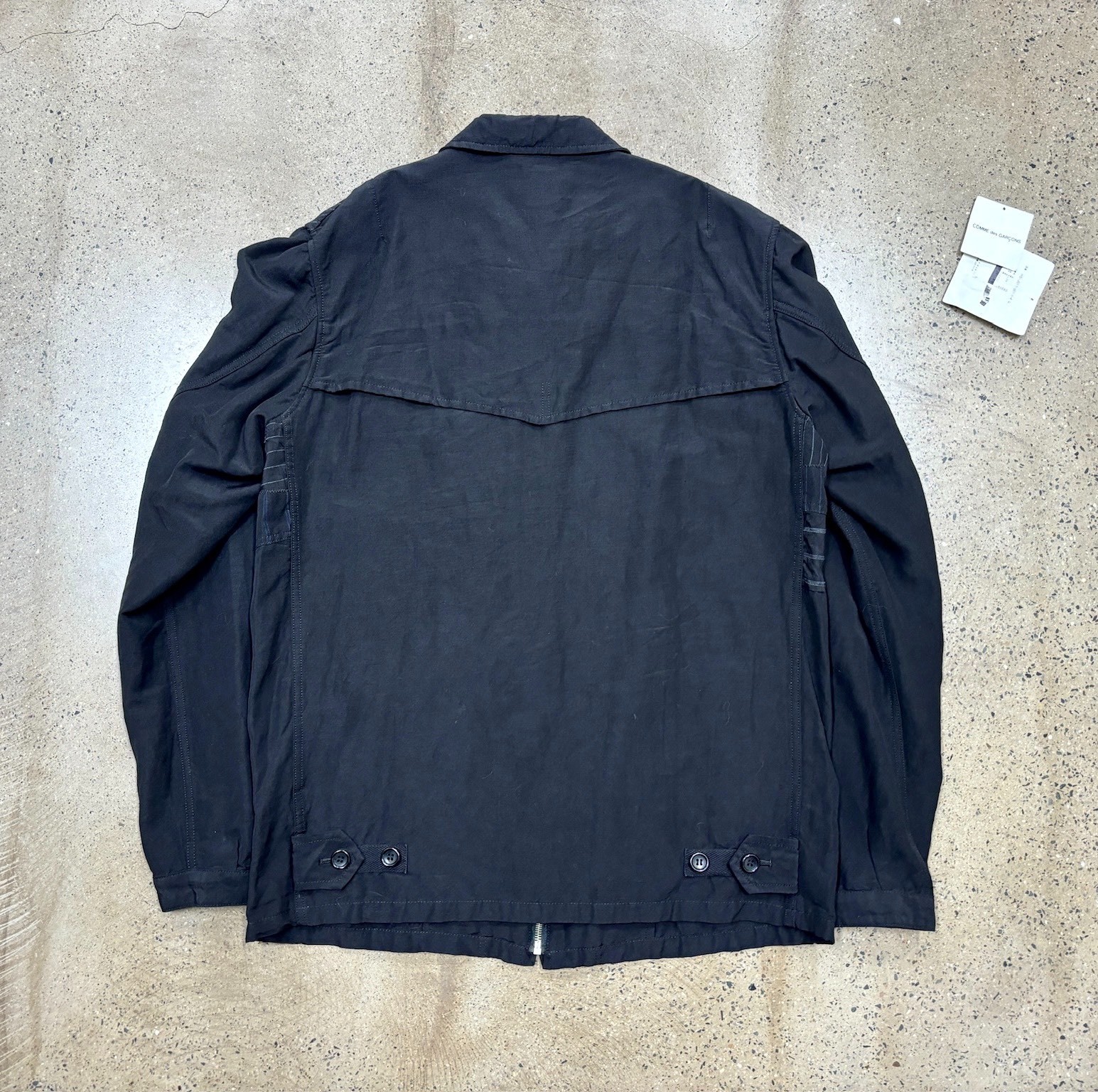 Comme des Garcons Homme Striped Wool Jacket — back