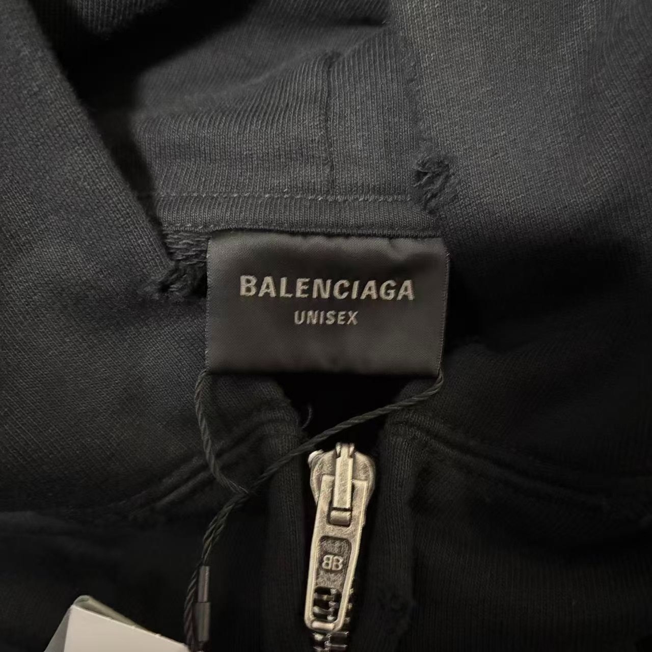 Balenciaga Black Zip-Up Hoodie — back