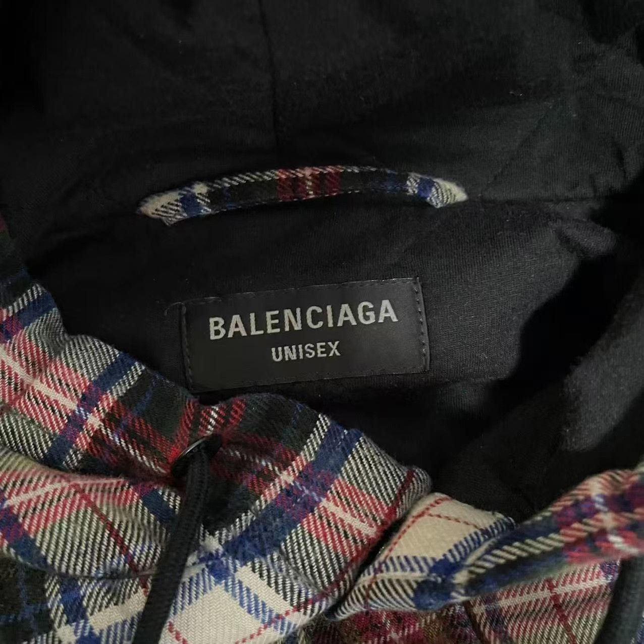 Balenciaga 23ss Plaid Flannel Jacket — detail