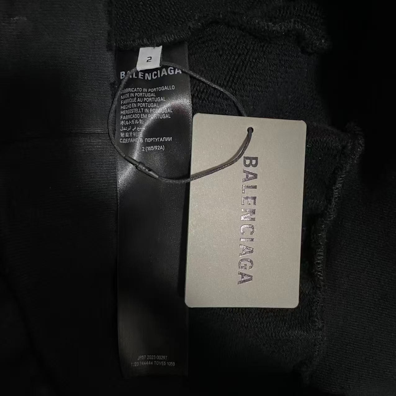 Balenciaga 23FW Distressed Zip-Up Hoodie — back
