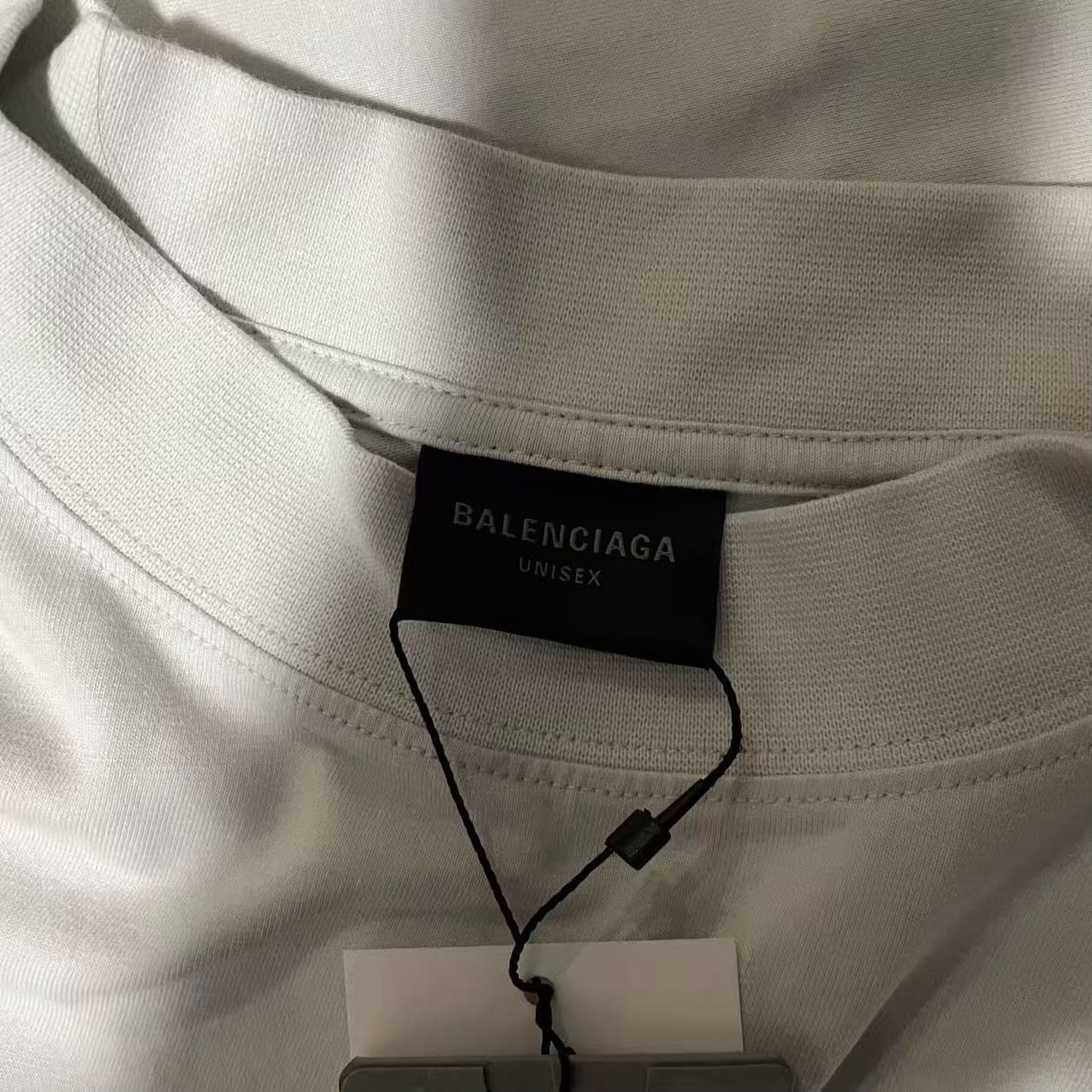 Balenciaga 520 Plane Ticket Sticker Tee — detail