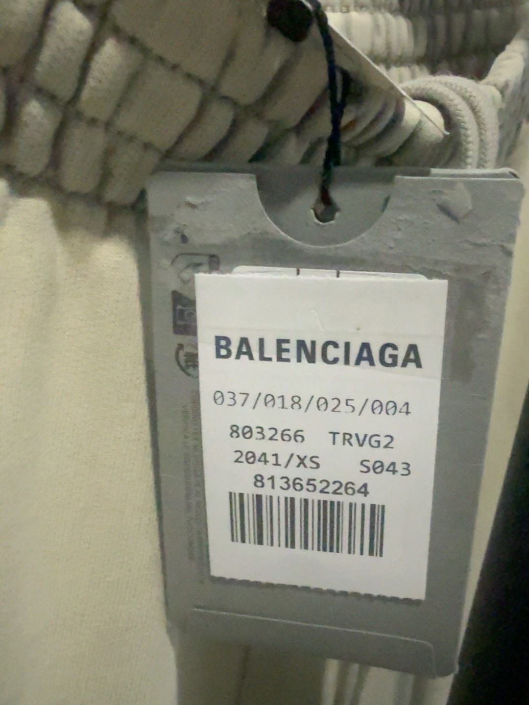 Balenciaga YK2 Baggy Dragon Thorn Sweatpants — label