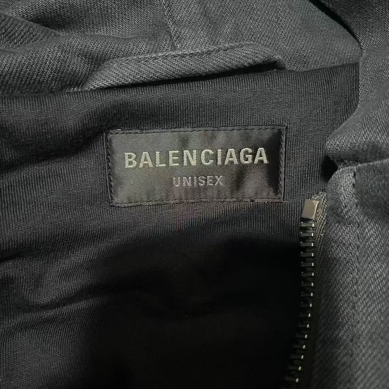 Balenciaga Vintage Gray Denim Cotton Jacket — detail