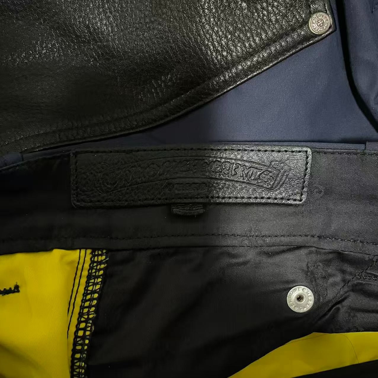 Chrome Hearts 26SS Navy Lumber Pants — label