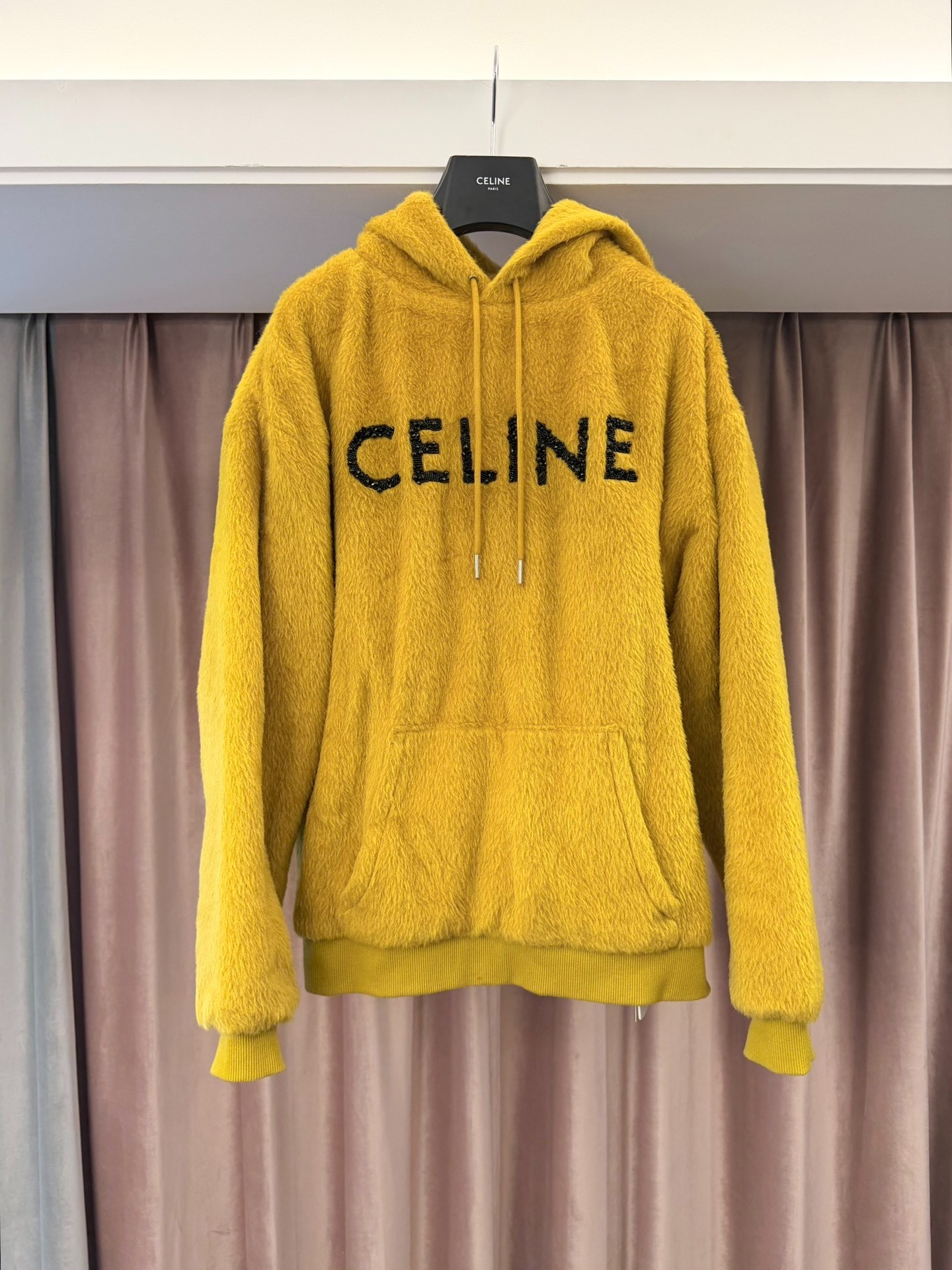 Celine Alpaca Wool Yellow Hoodie