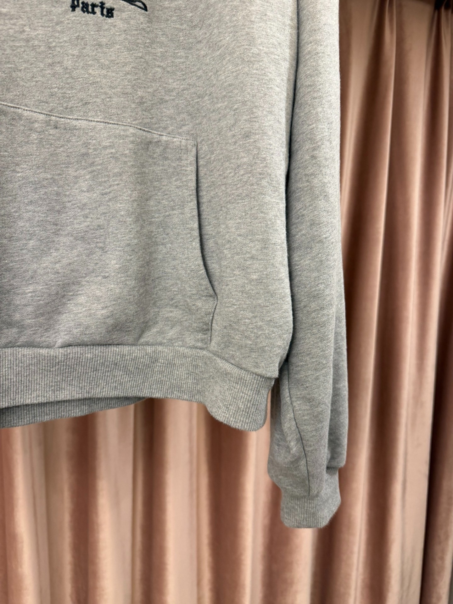 Celine Gothic Logo Gray Hoodie — back