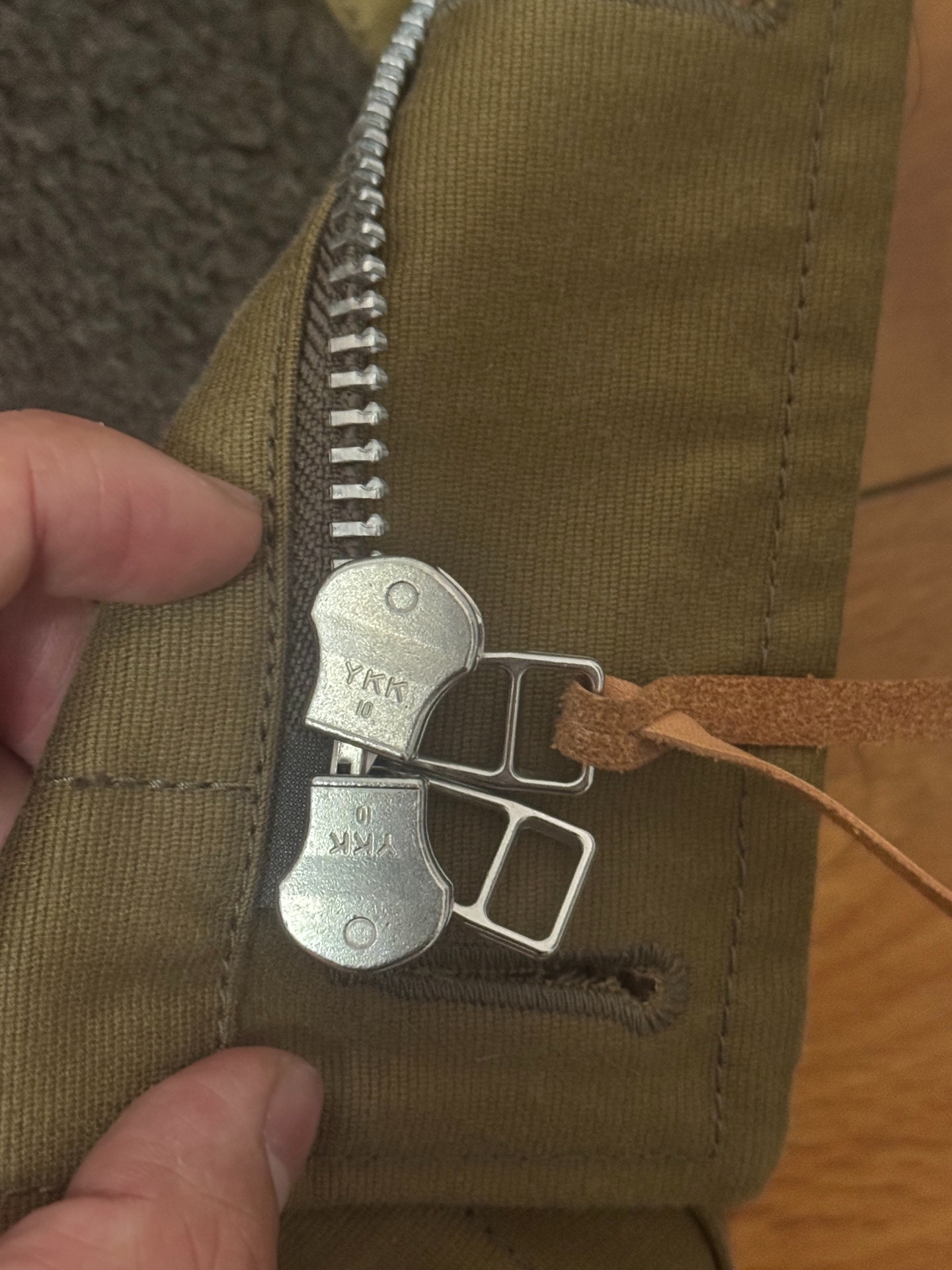 Iron Heart N1 Olive Green Vest — label