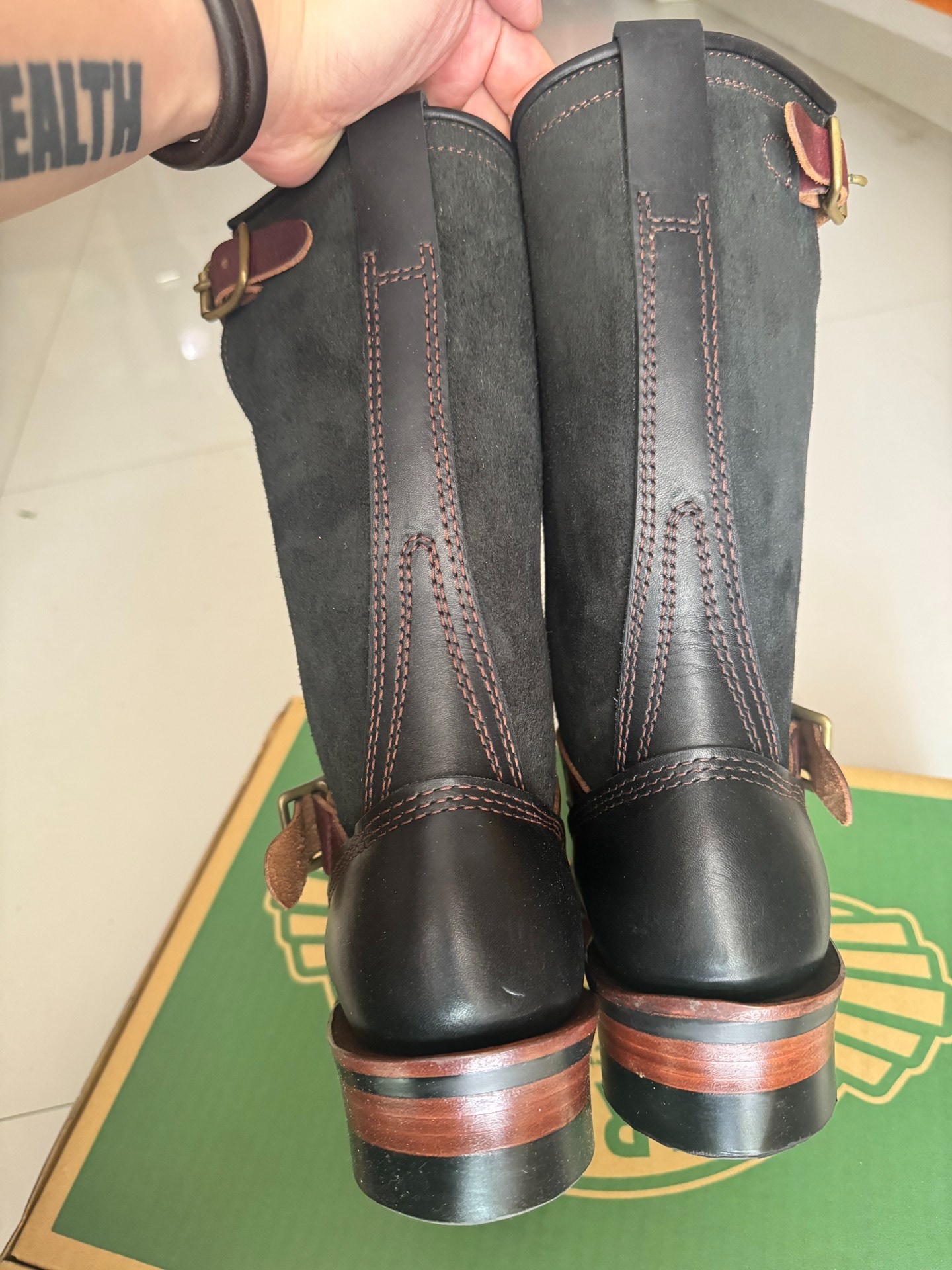 Zerrow's Type One Engineer Boots — back